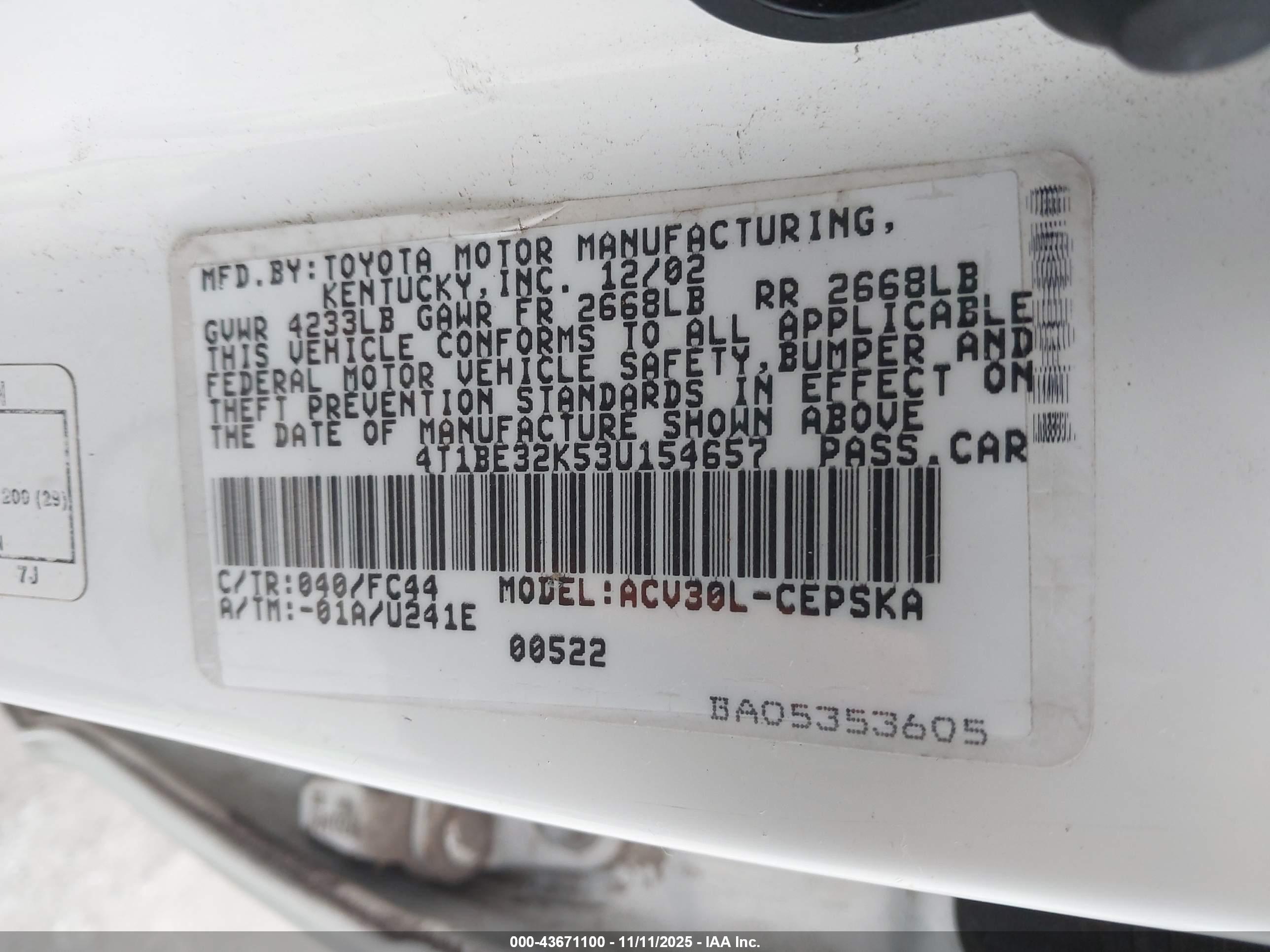 TOYOTA CAMRY image 9