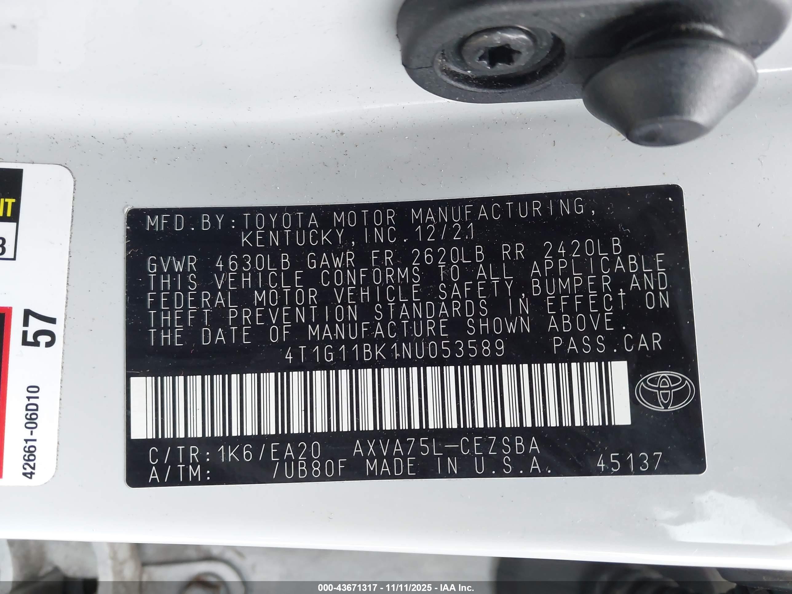 TOYOTA CAMRY image 9