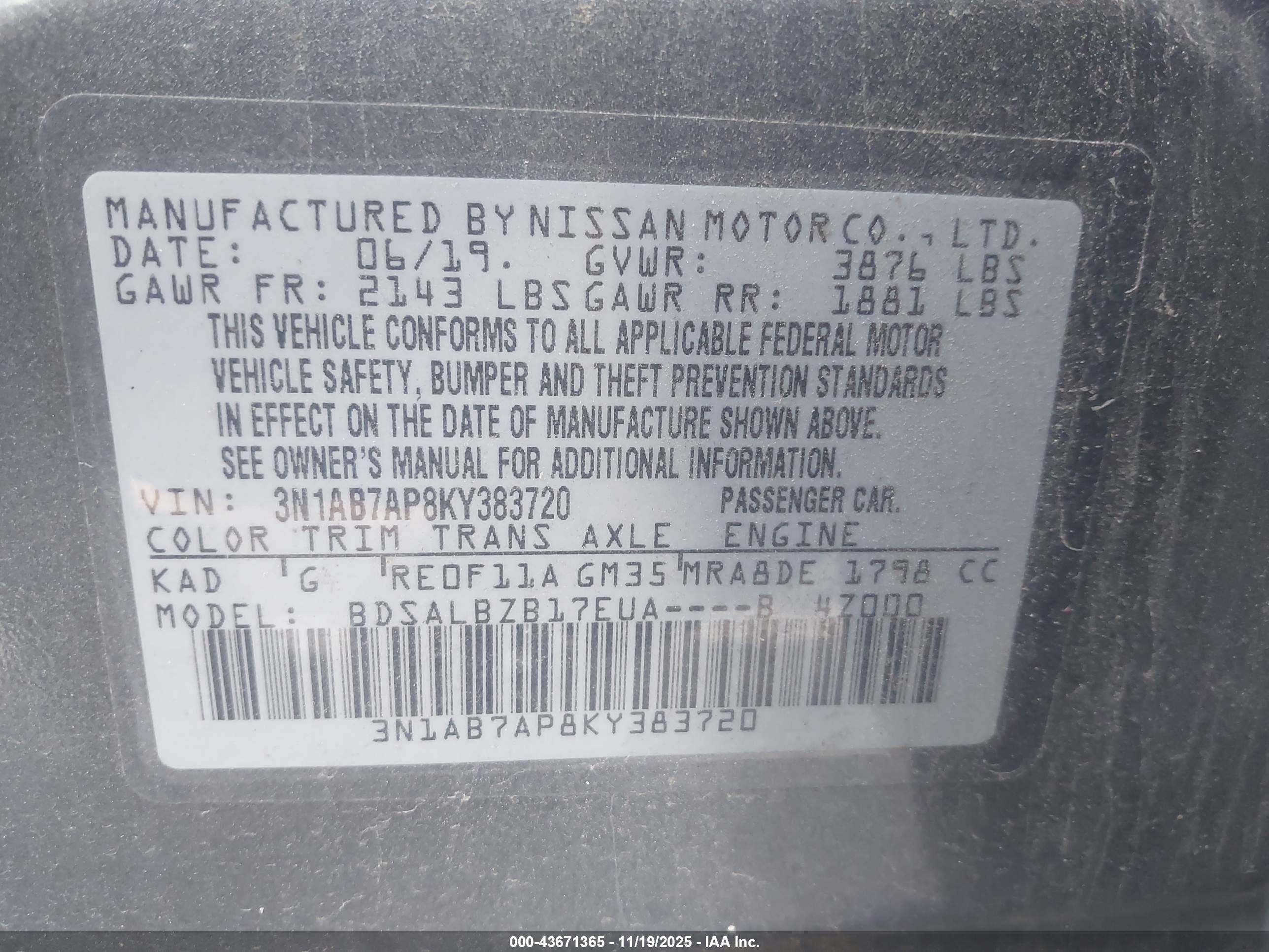 NISSAN SENTRA image 9