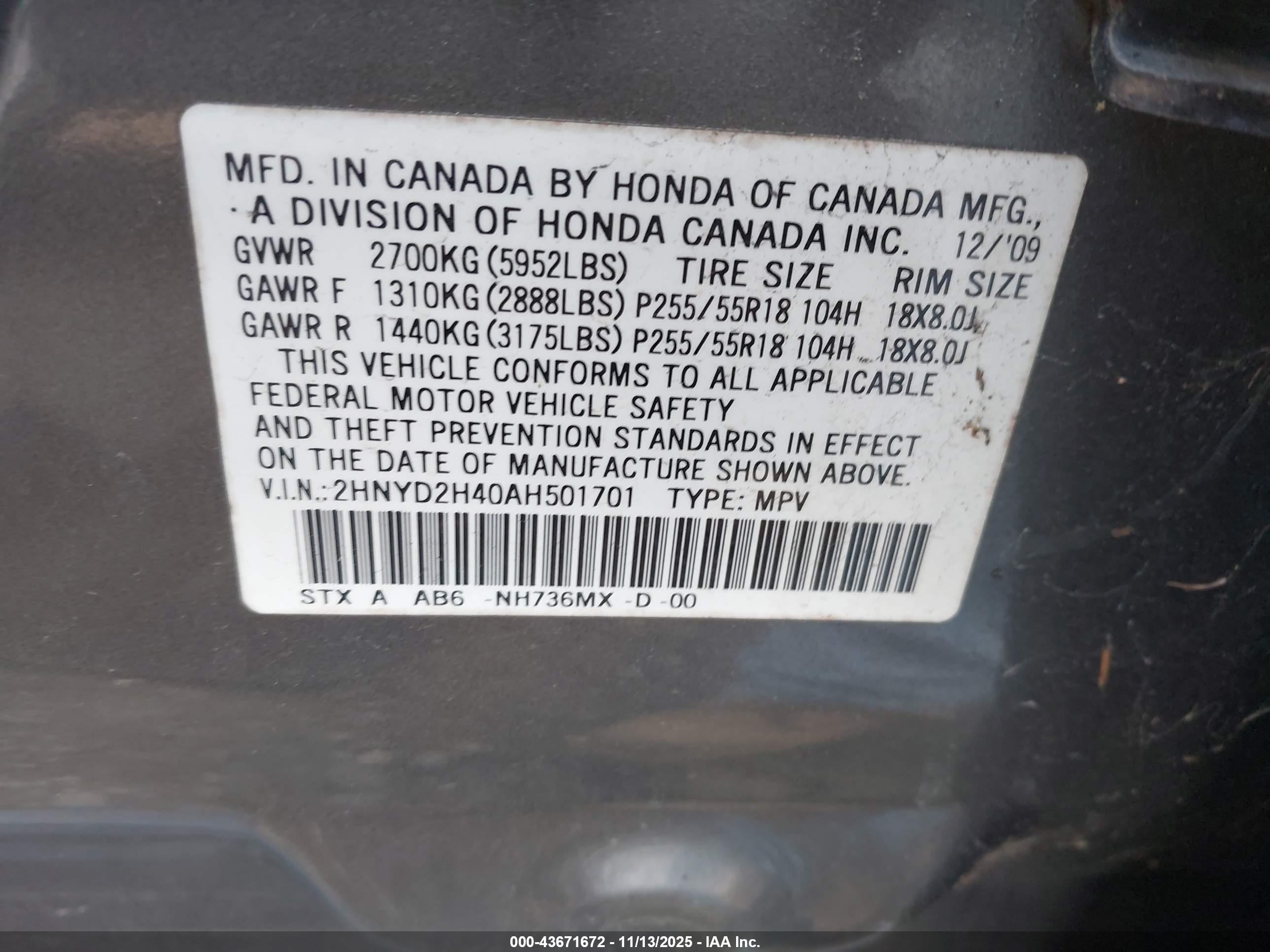 ACURA MDX image 9