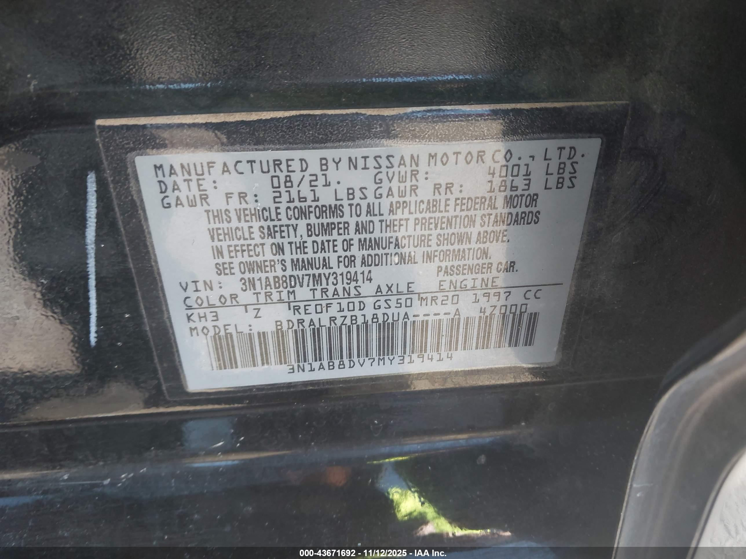 NISSAN SENTRA image 9