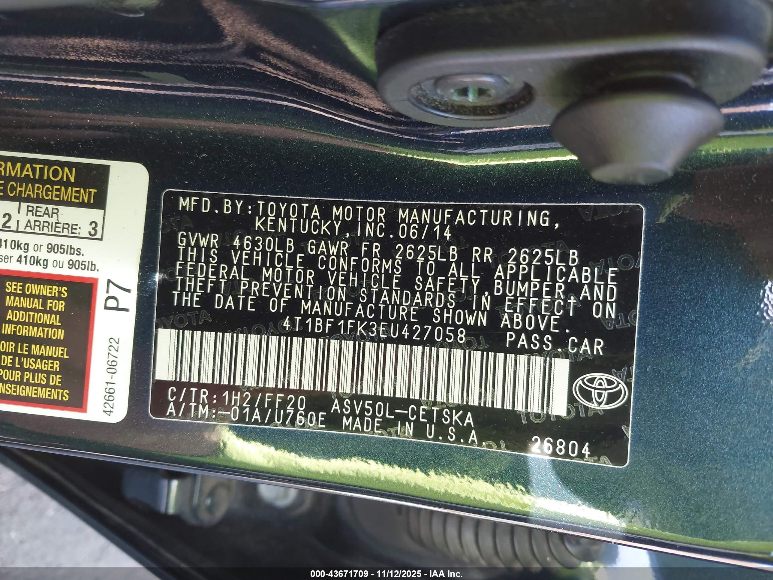 TOYOTA CAMRY image 9
