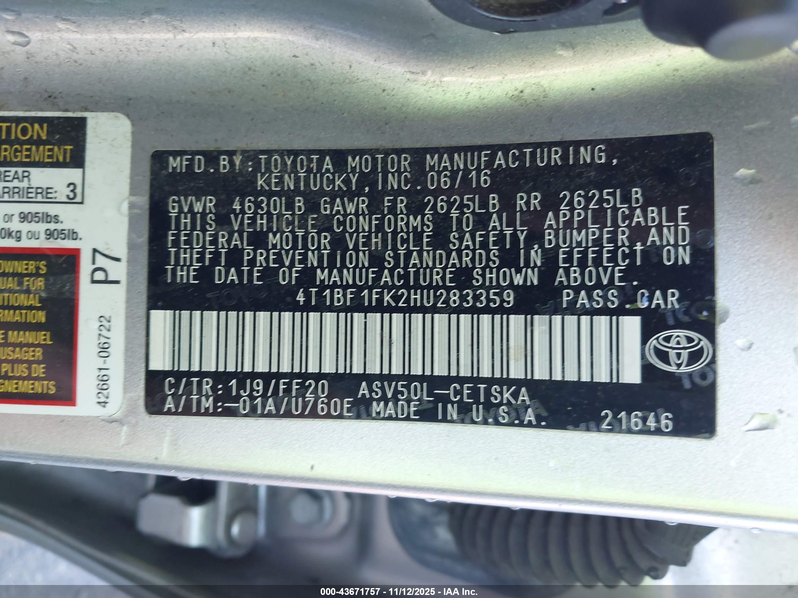 TOYOTA CAMRY image 9