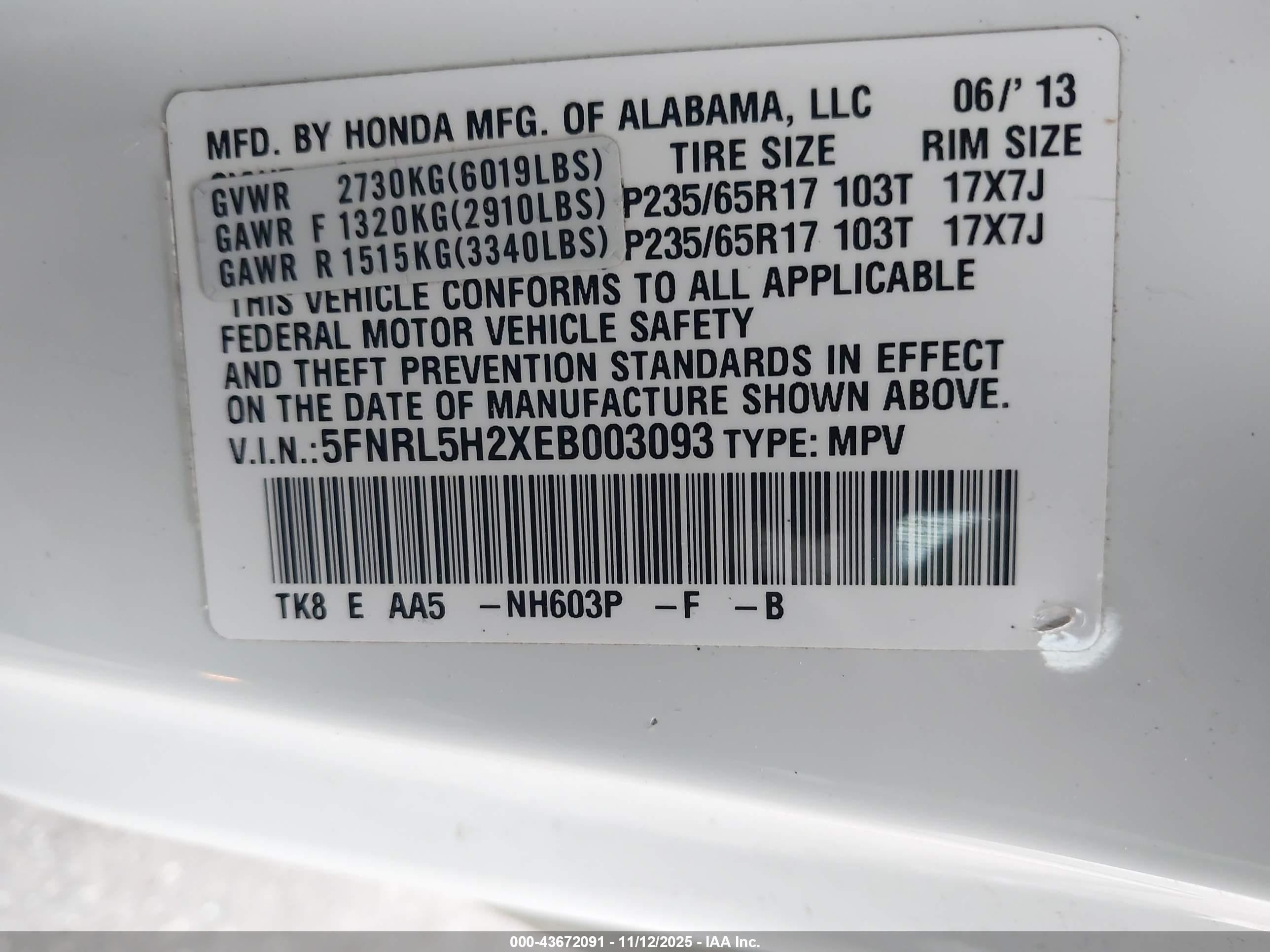 HONDA ODYSSEY image 9