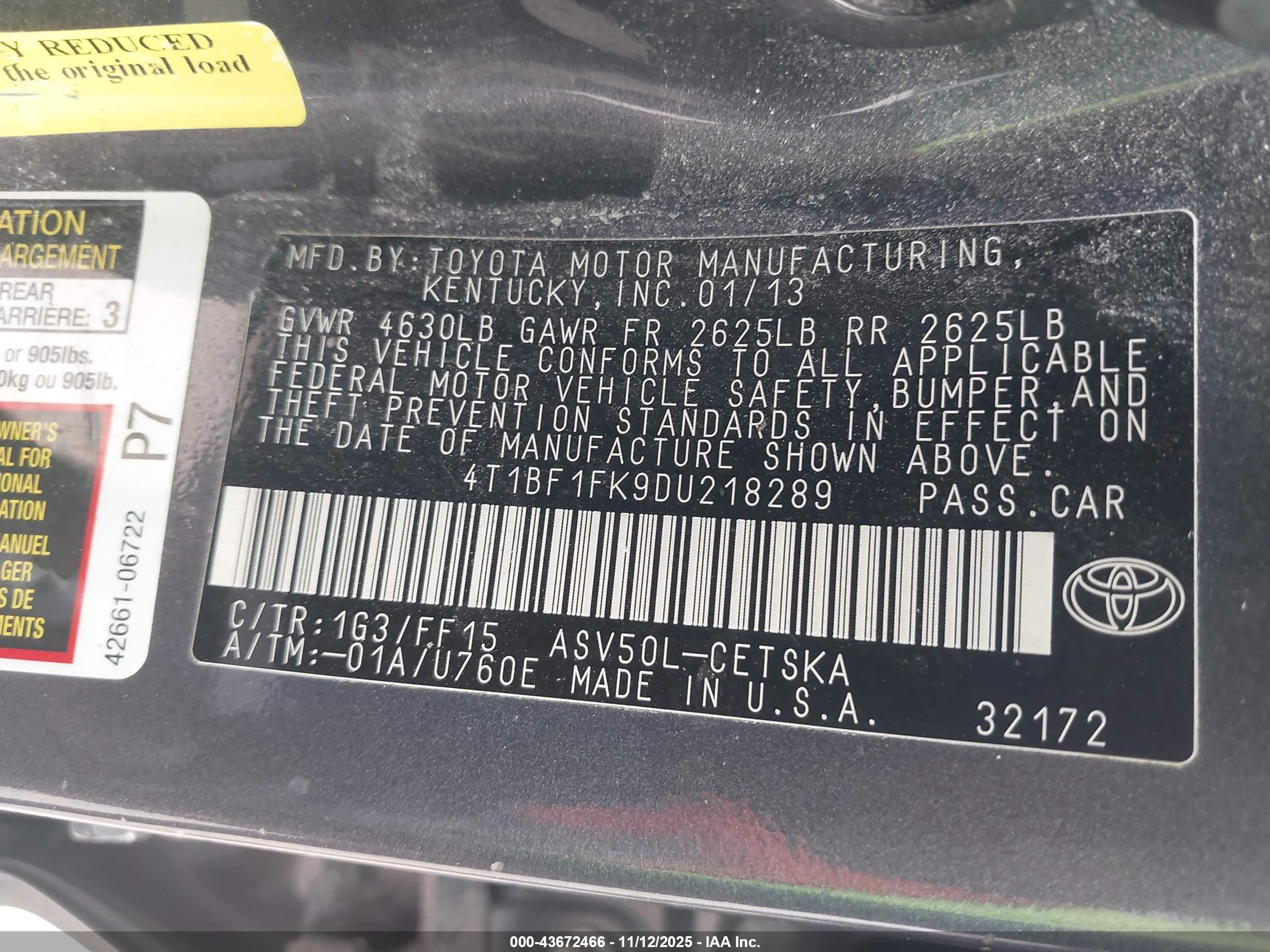 TOYOTA CAMRY image 9