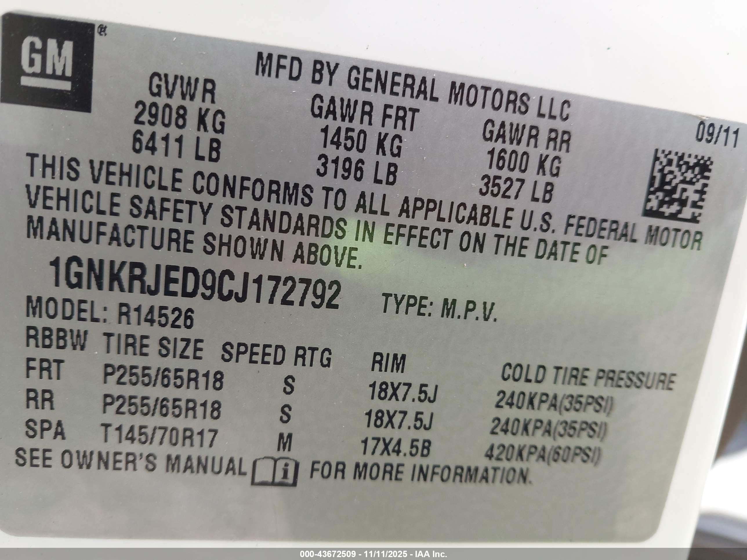 CHEVROLET TRAVERSE image 9