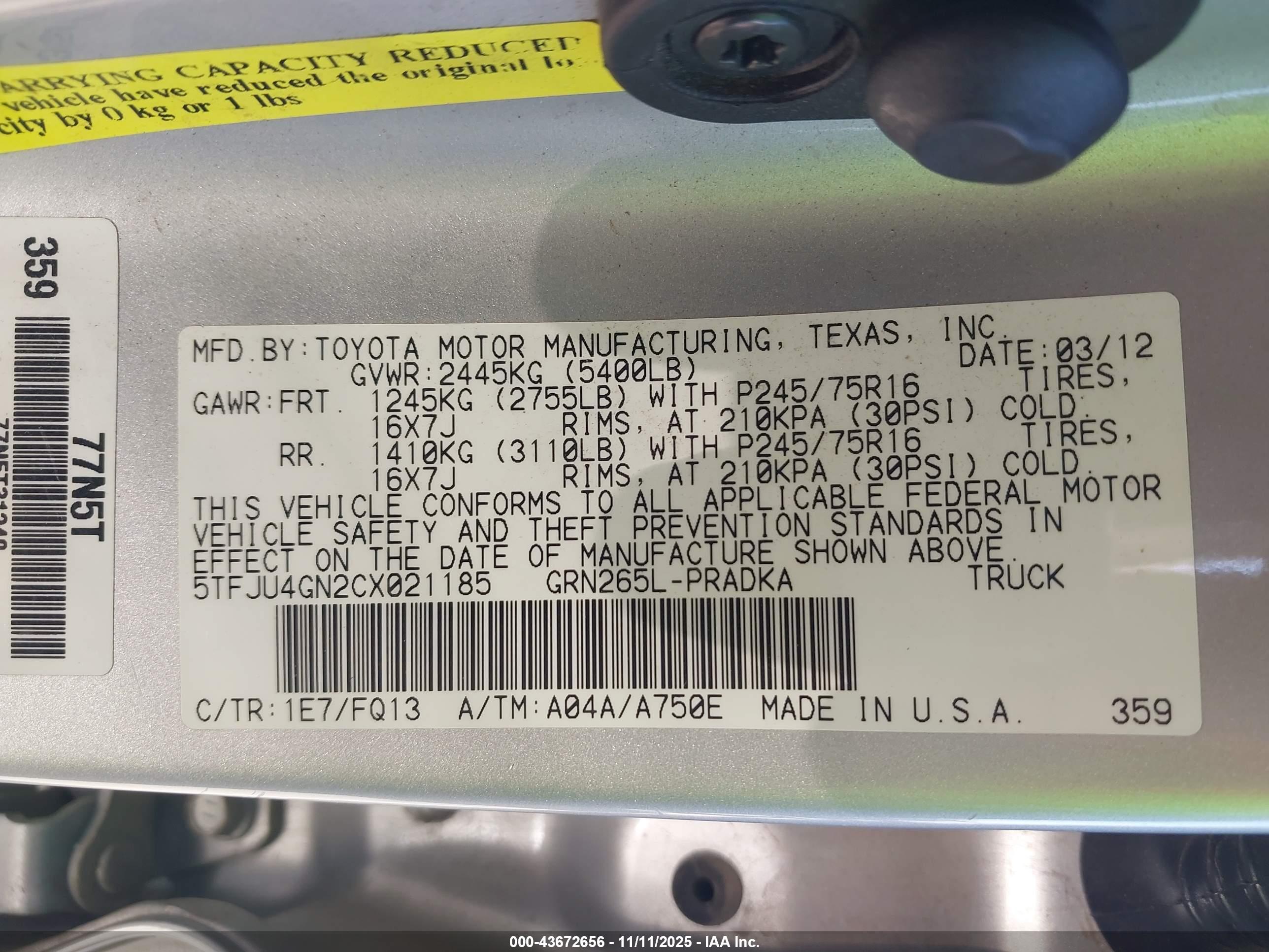 TOYOTA TACOMA image 9
