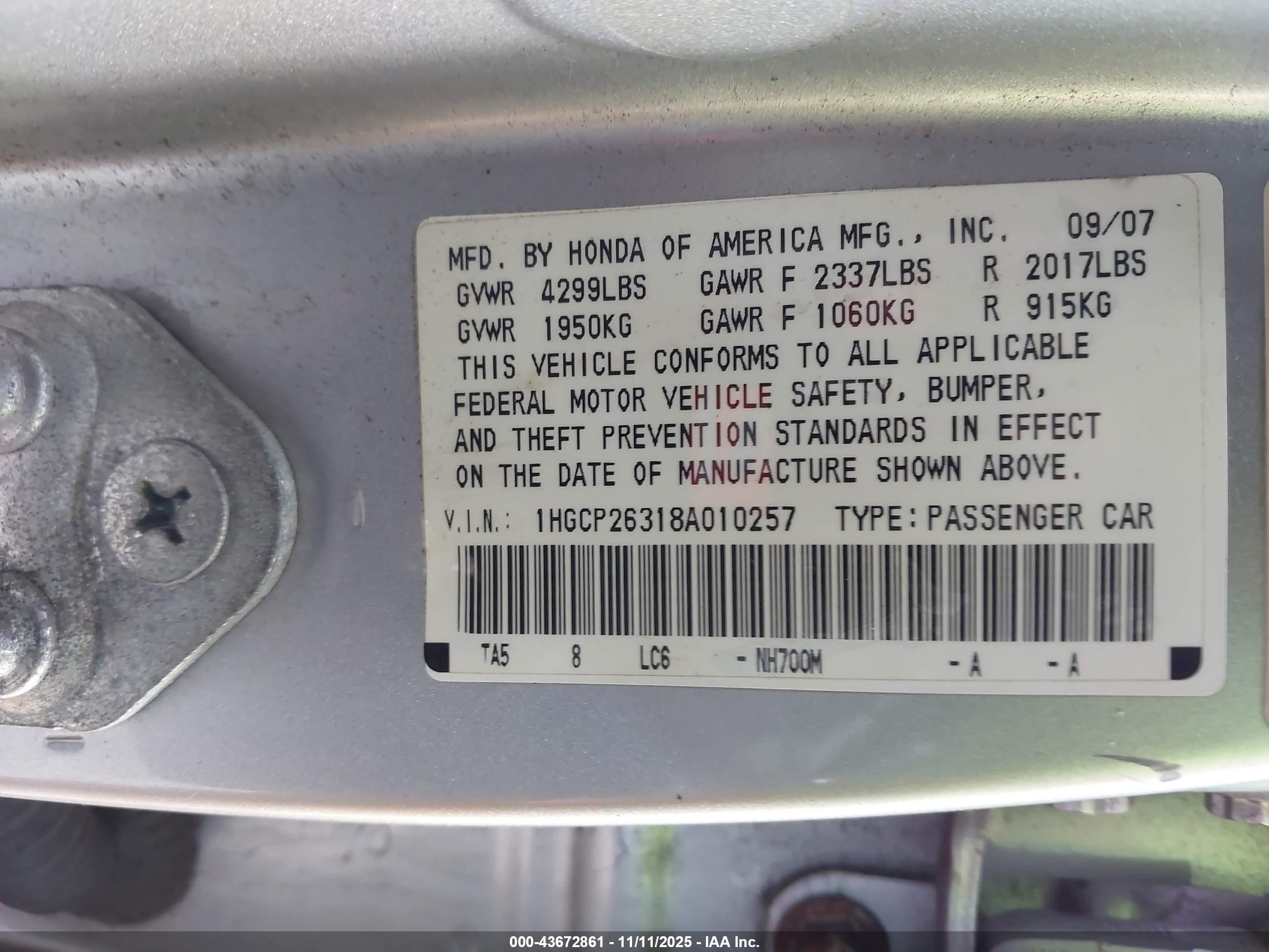 HONDA ACCORD image 9