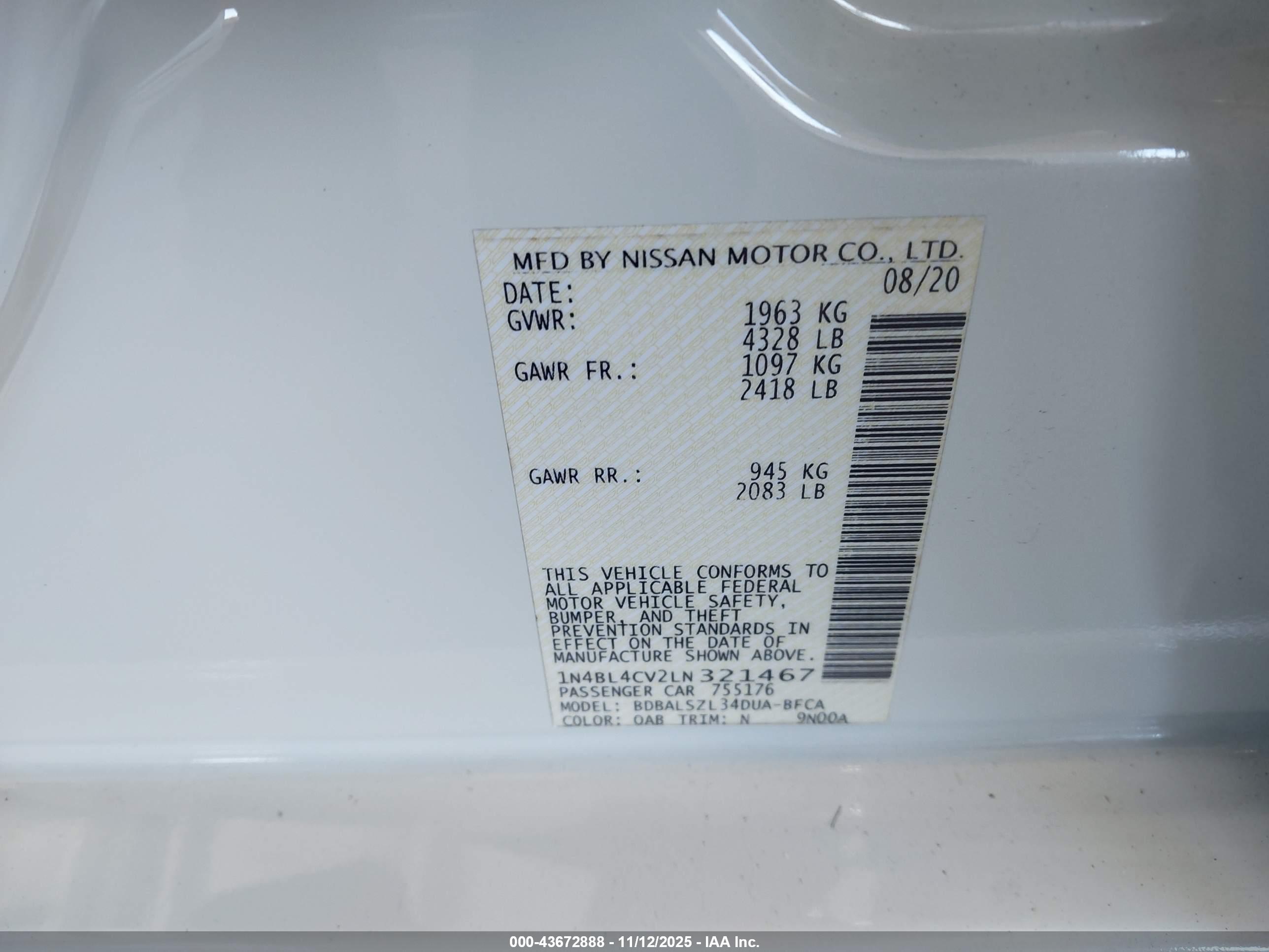 NISSAN ALTIMA image 9