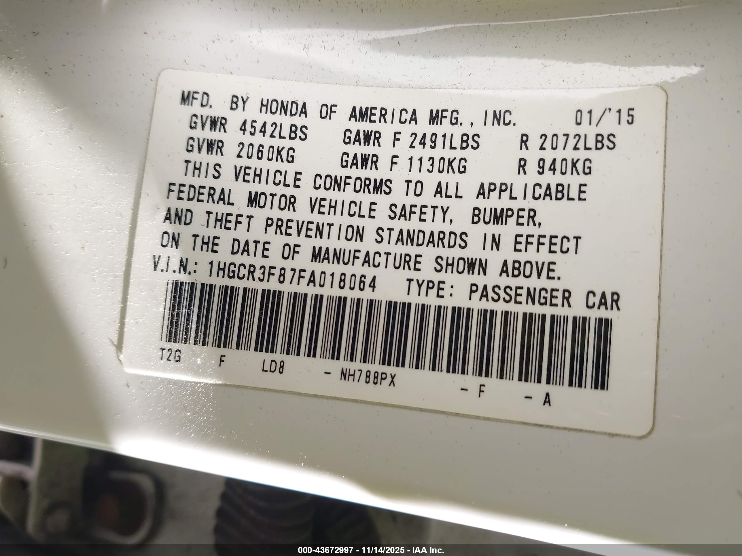 HONDA ACCORD image 9