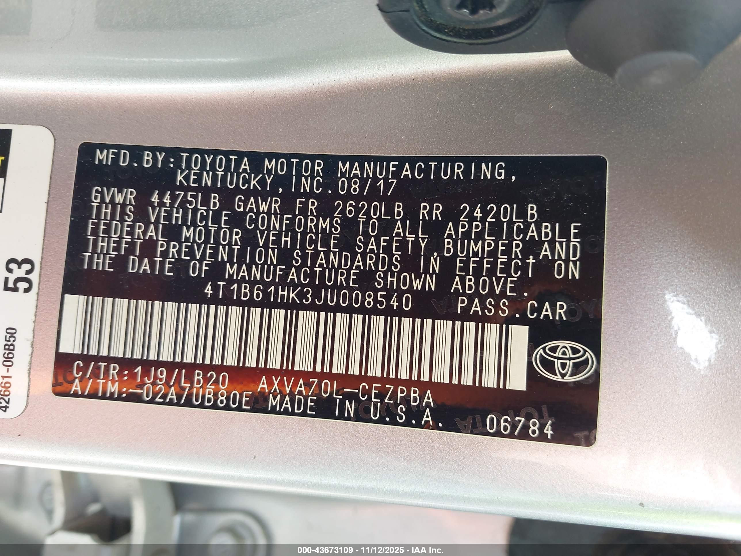 TOYOTA CAMRY image 9