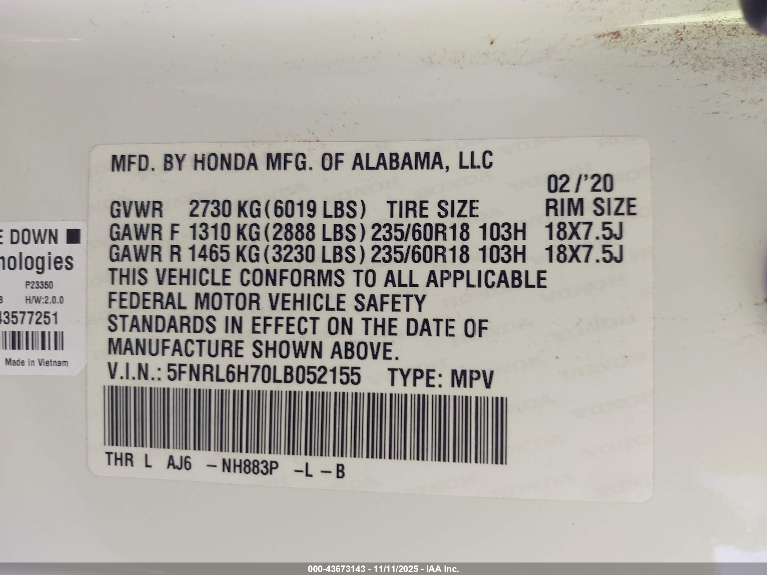 HONDA ODYSSEY image 9