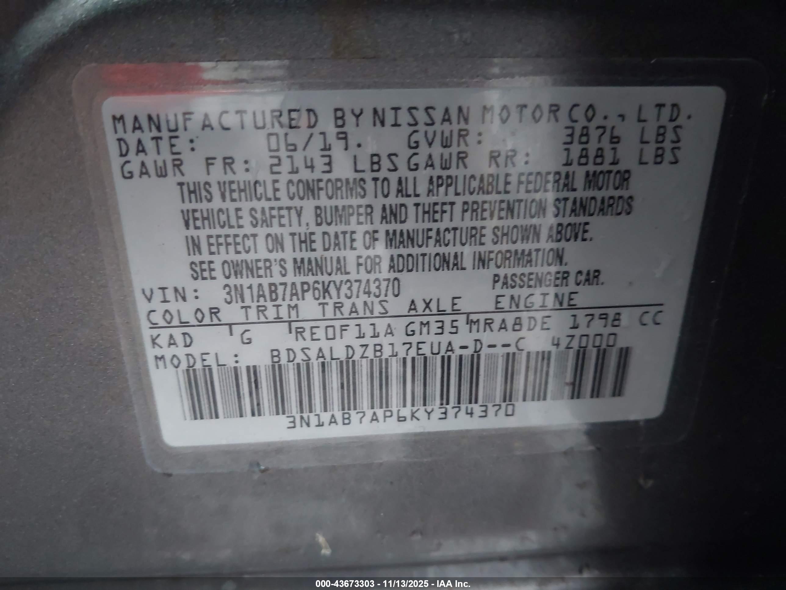 NISSAN SENTRA image 9
