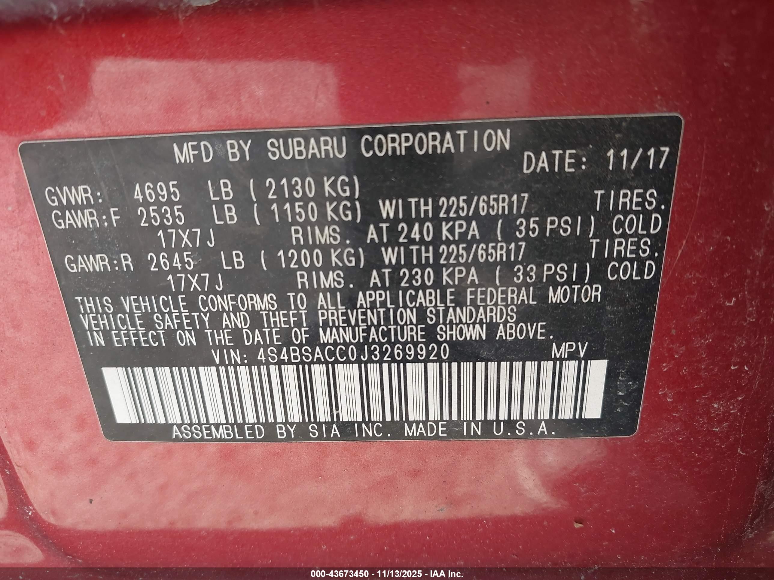 SUBARU OUTBACK image 9