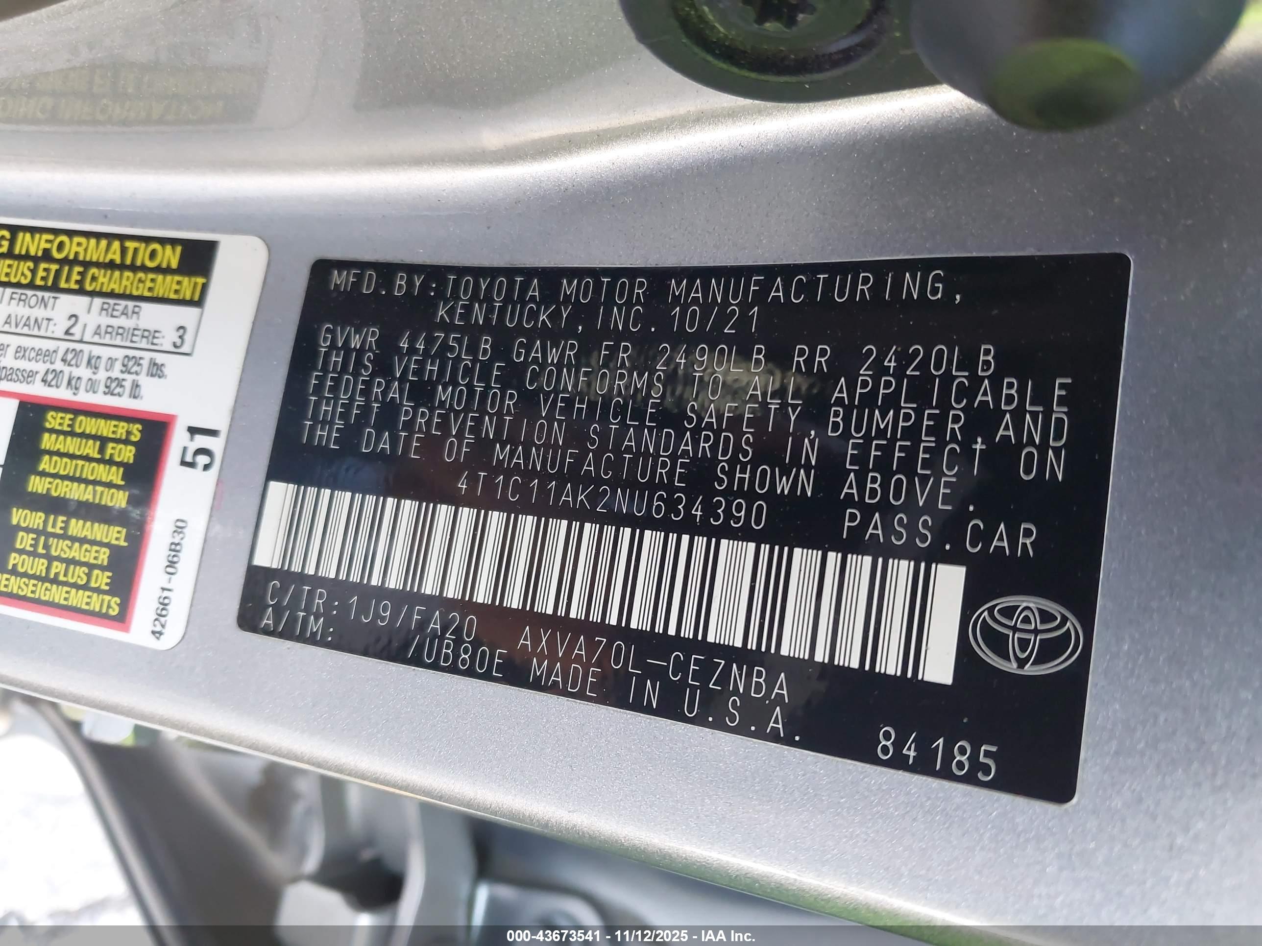 TOYOTA CAMRY image 9