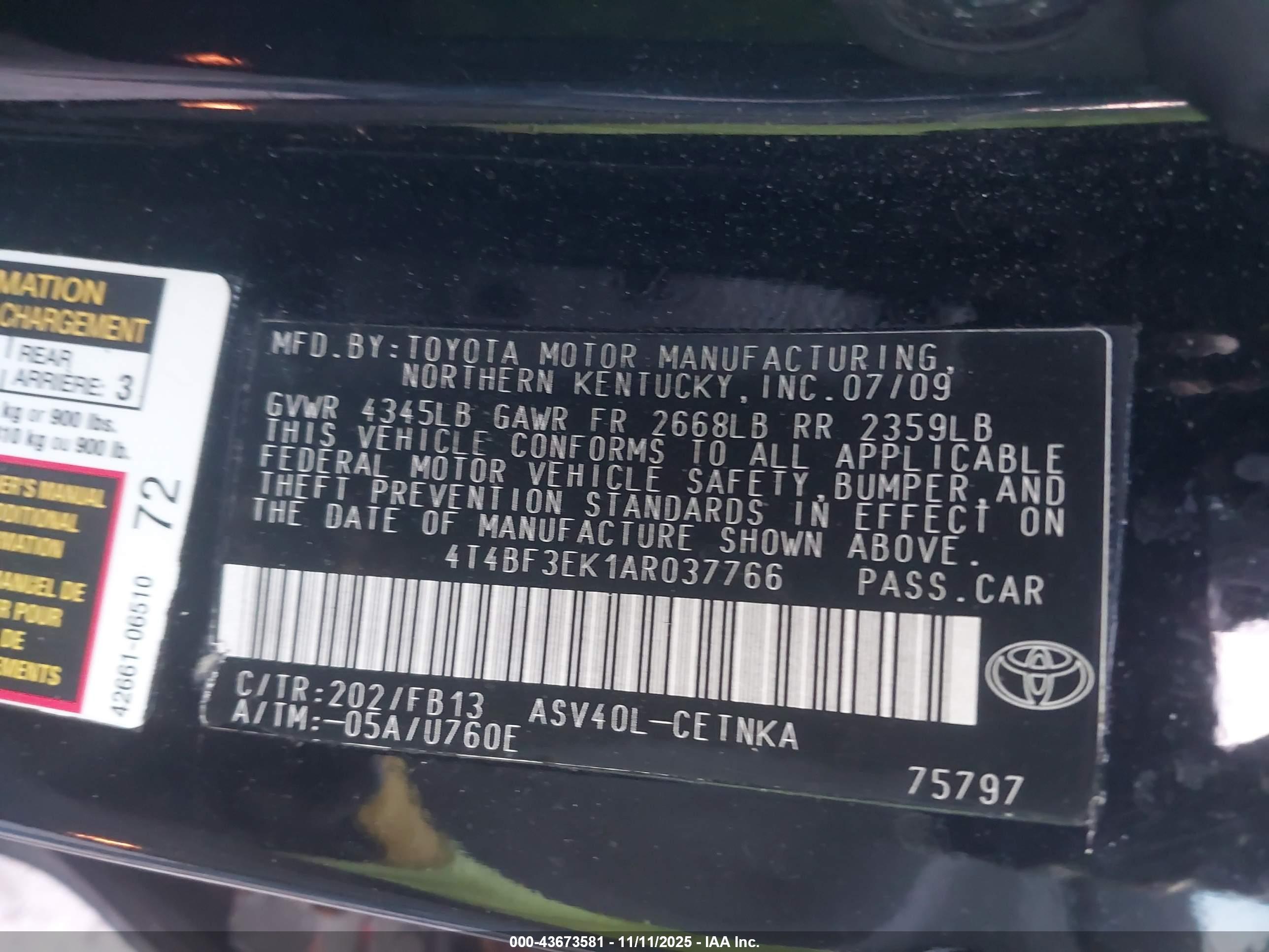 TOYOTA CAMRY image 9