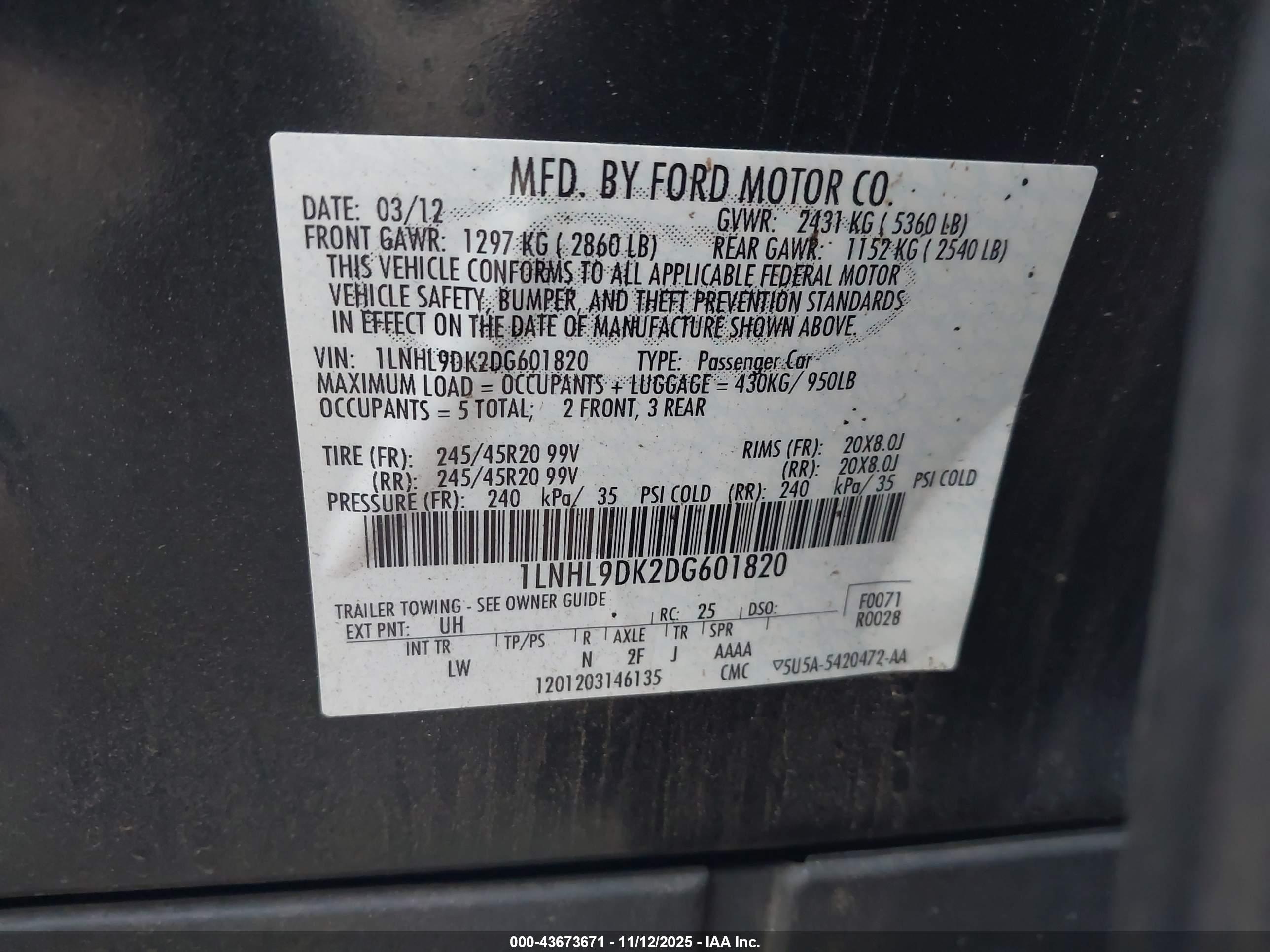 LINCOLN MKS image 9