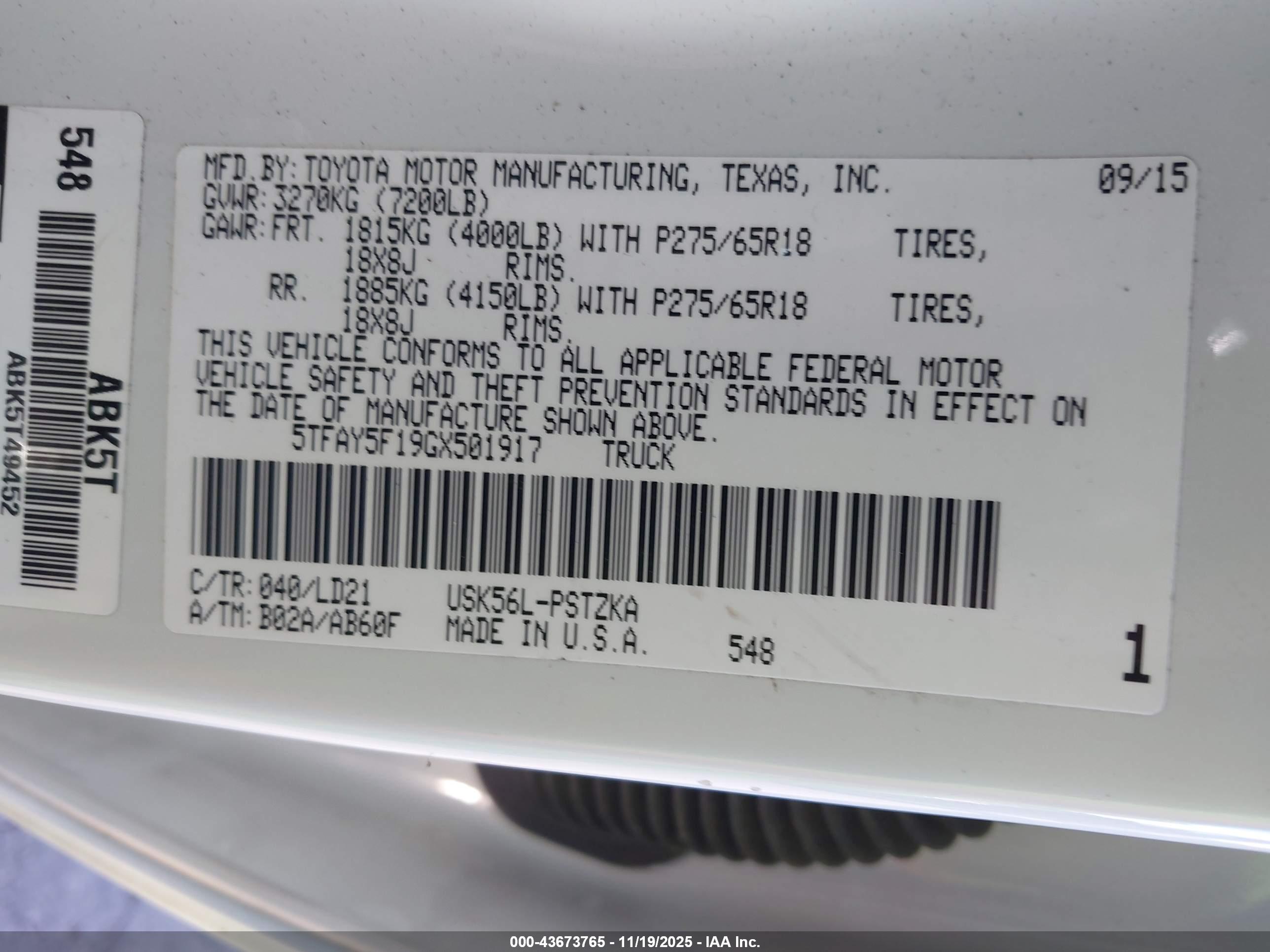 TOYOTA TUNDRA image 9