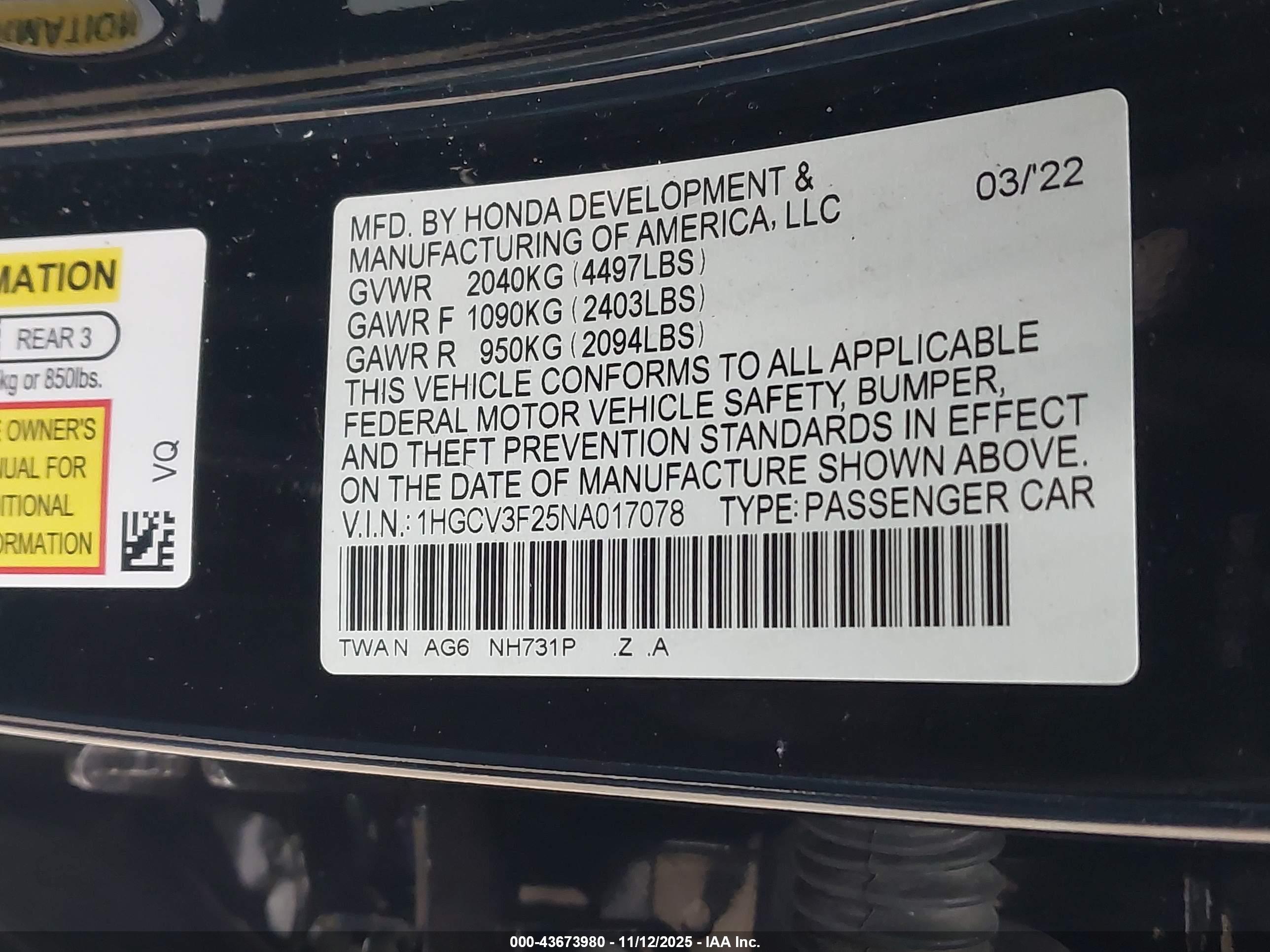 HONDA ACCORD image 9