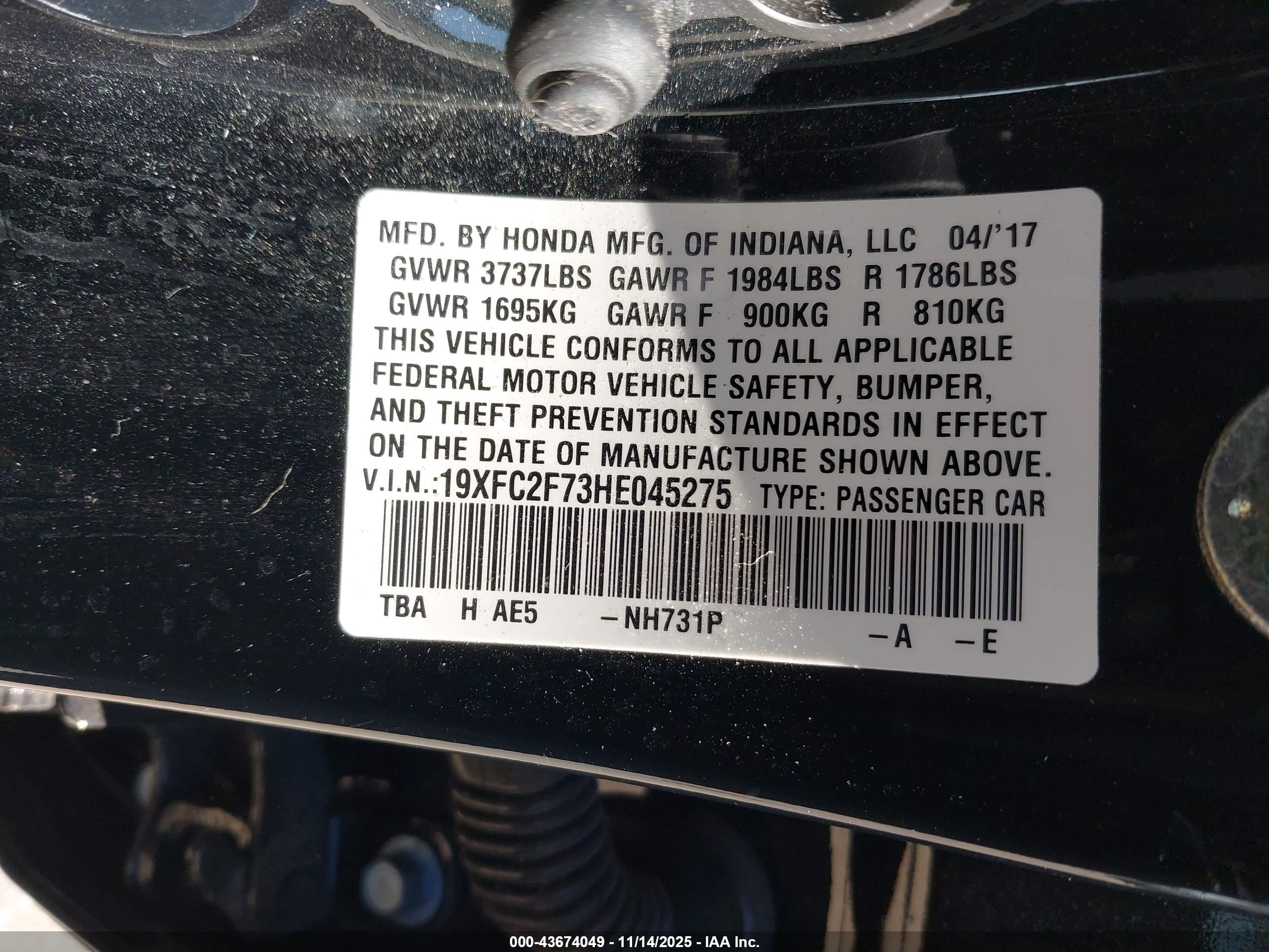 HONDA CIVIC image 9