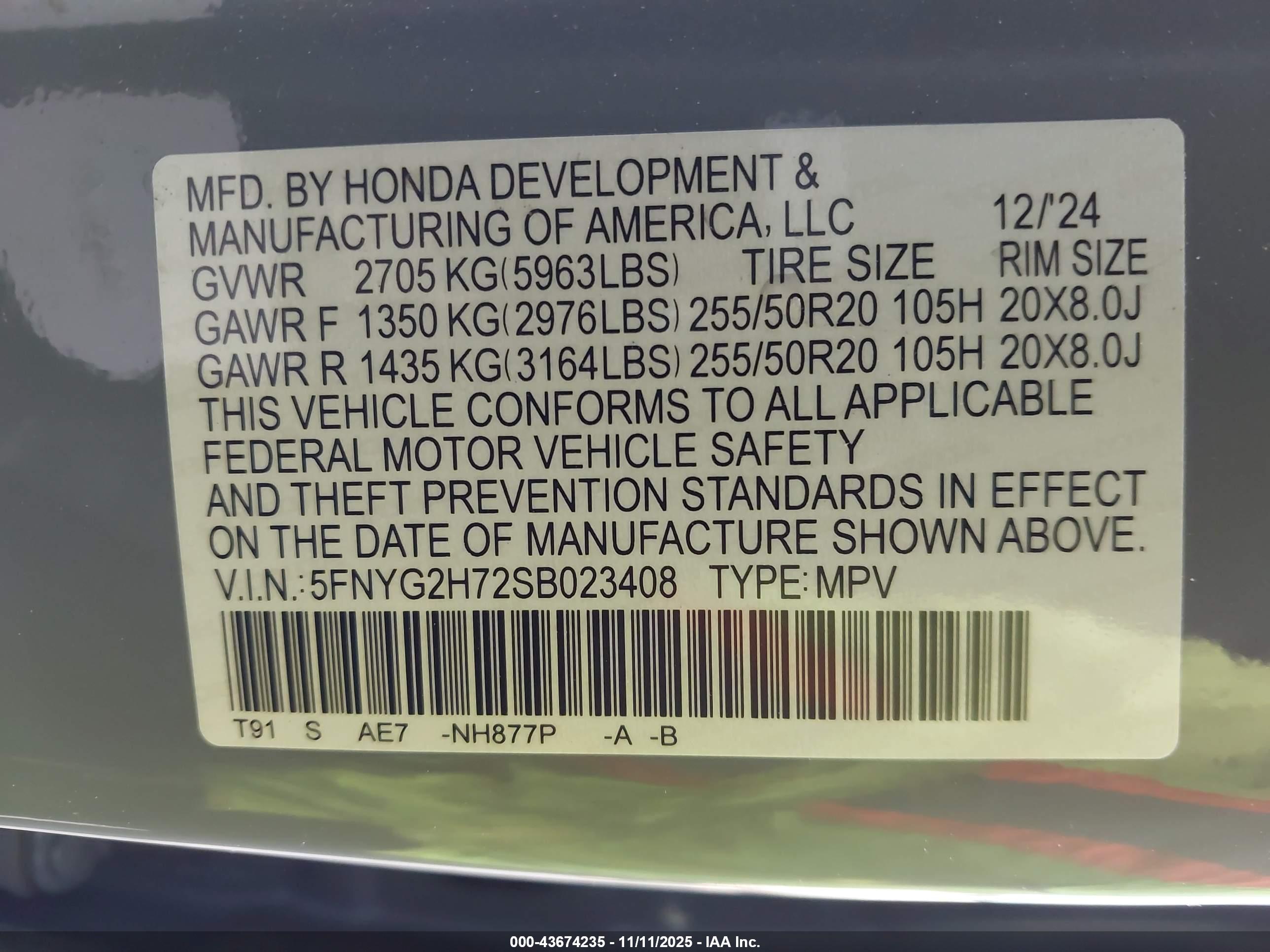 HONDA PILOT image 9