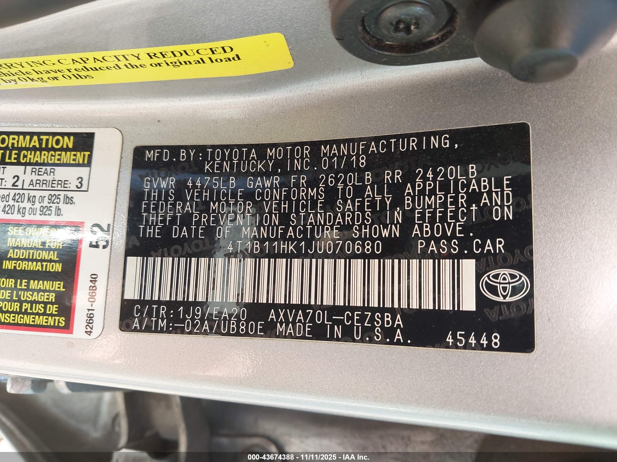 TOYOTA CAMRY image 9