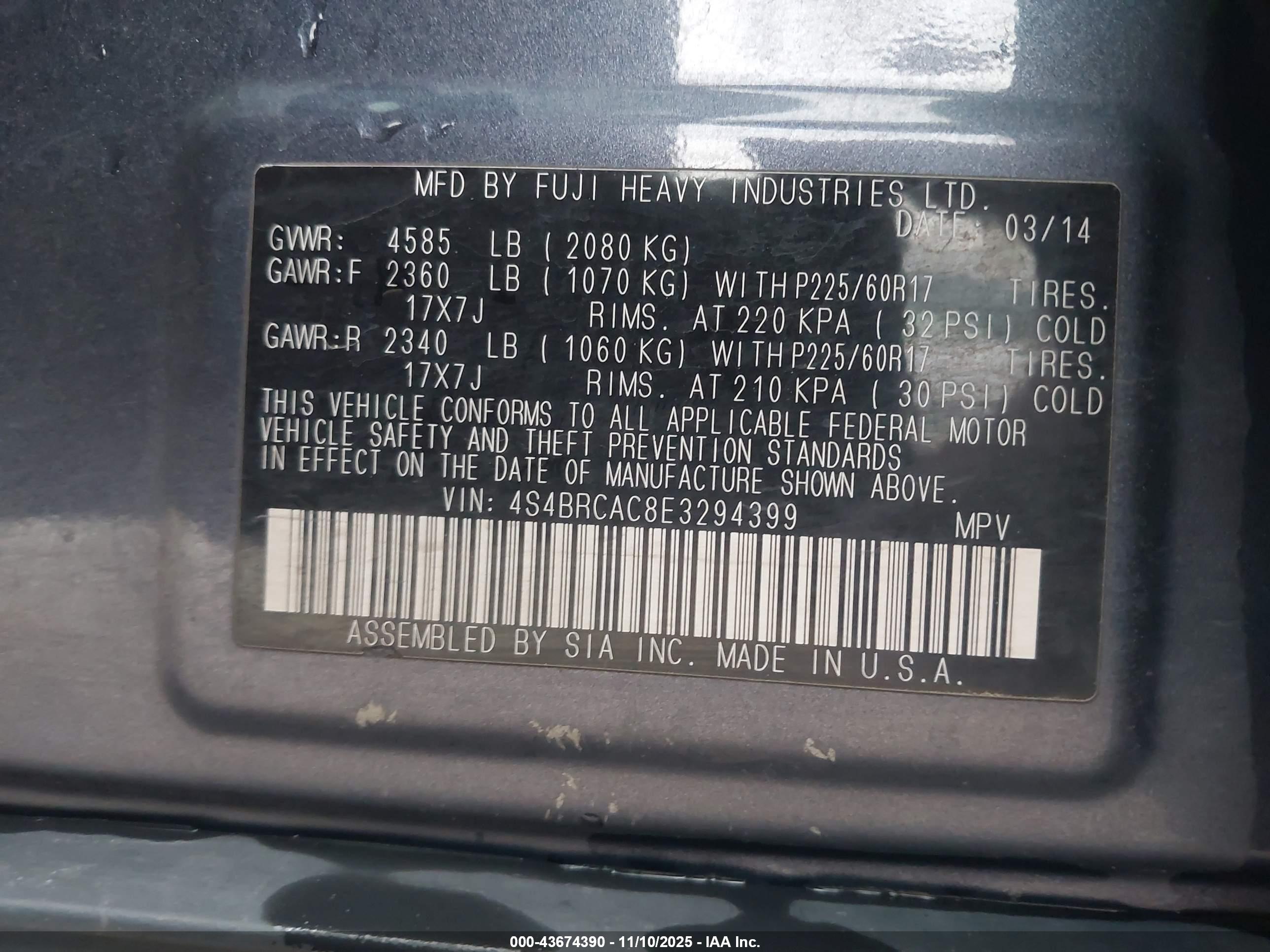 SUBARU OUTBACK image 9