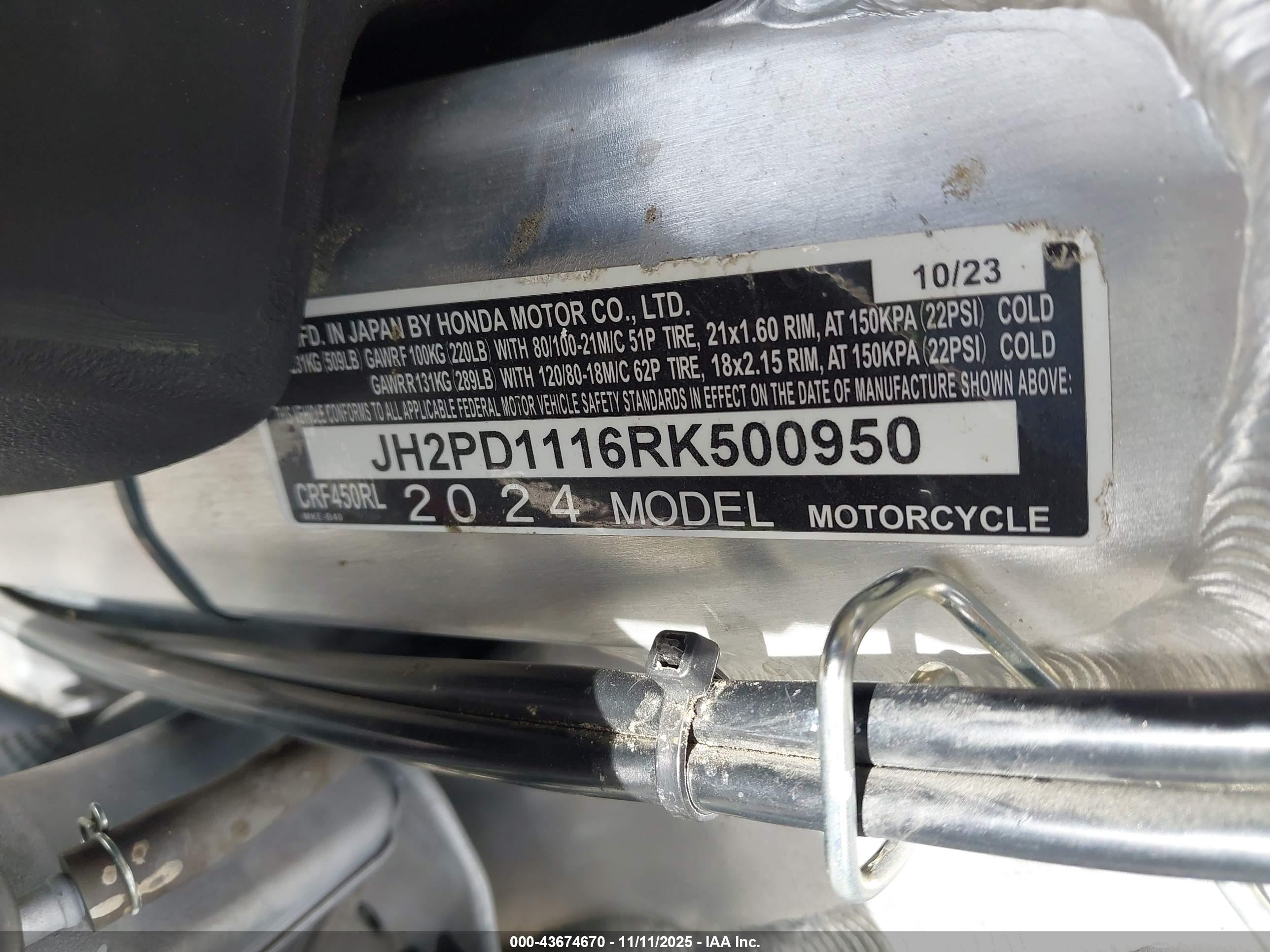 HONDA CRF450 image 10