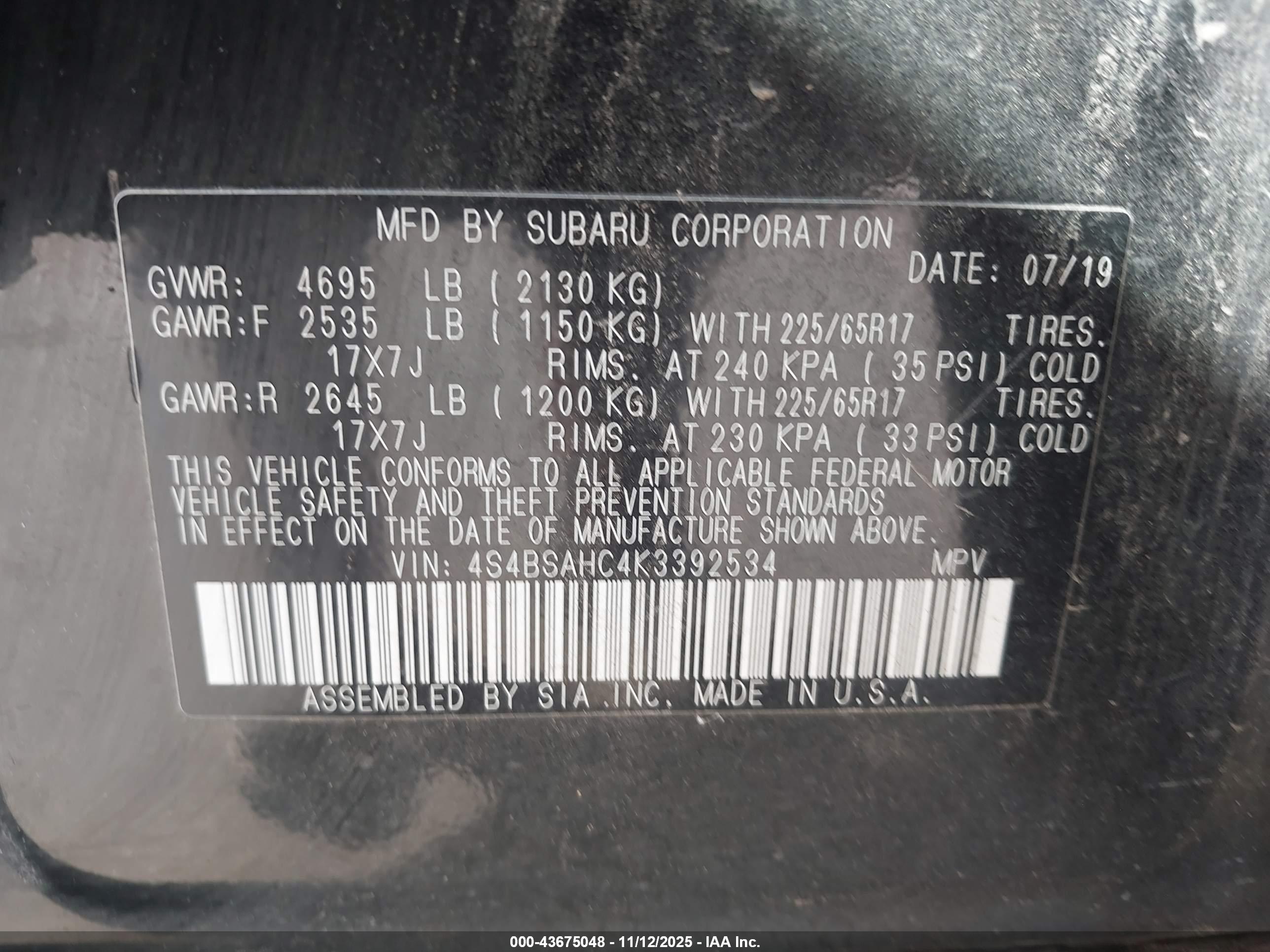 SUBARU OUTBACK image 9