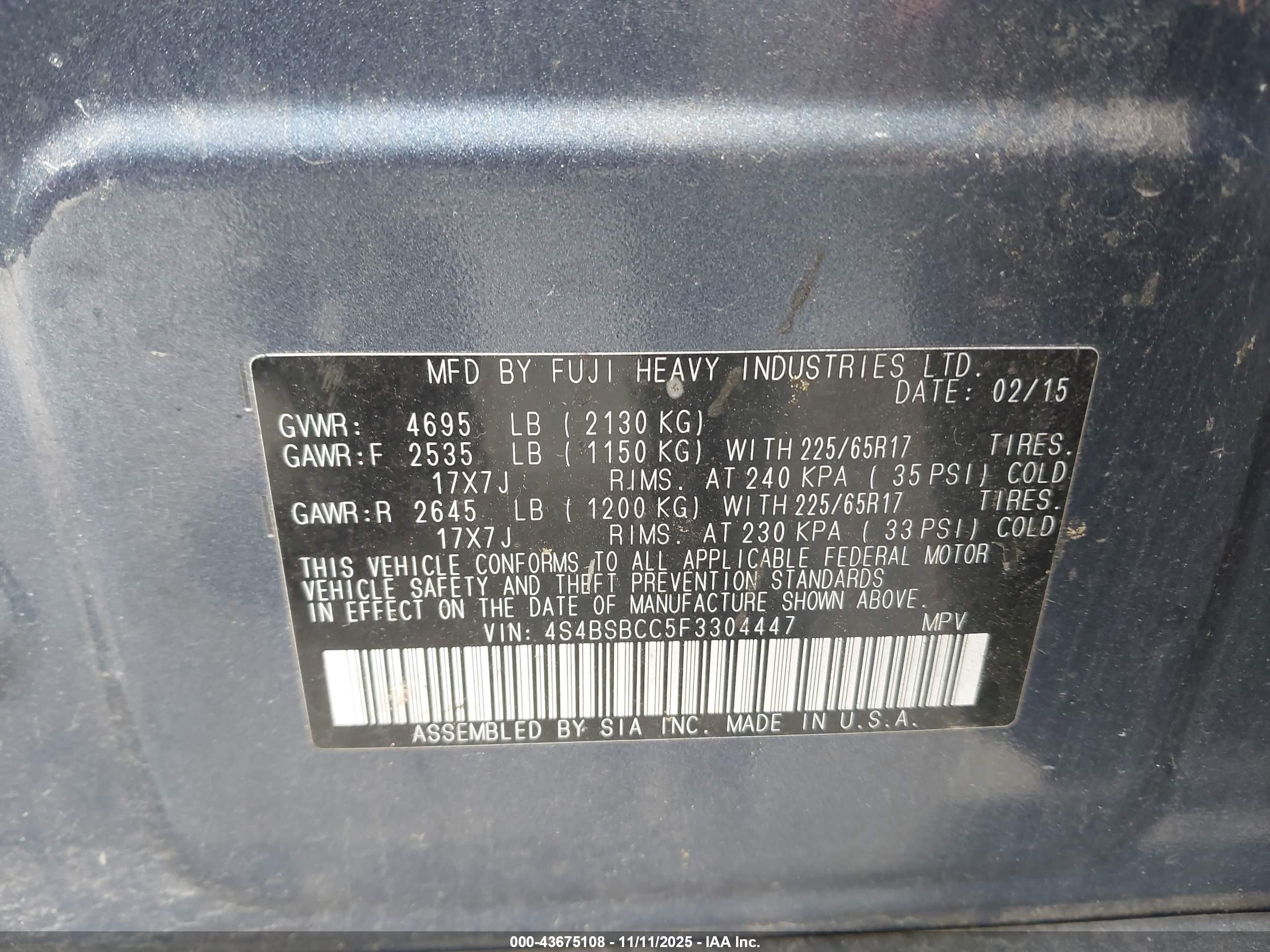 SUBARU OUTBACK image 9