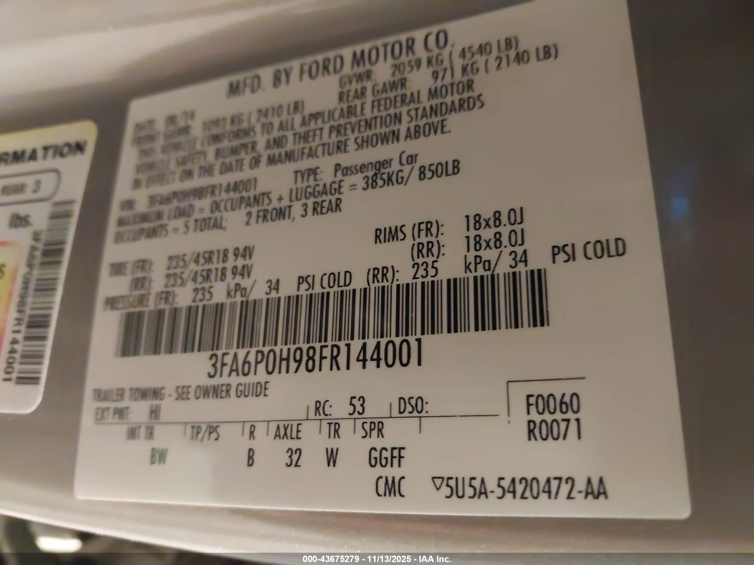 FORD FUSION image 9