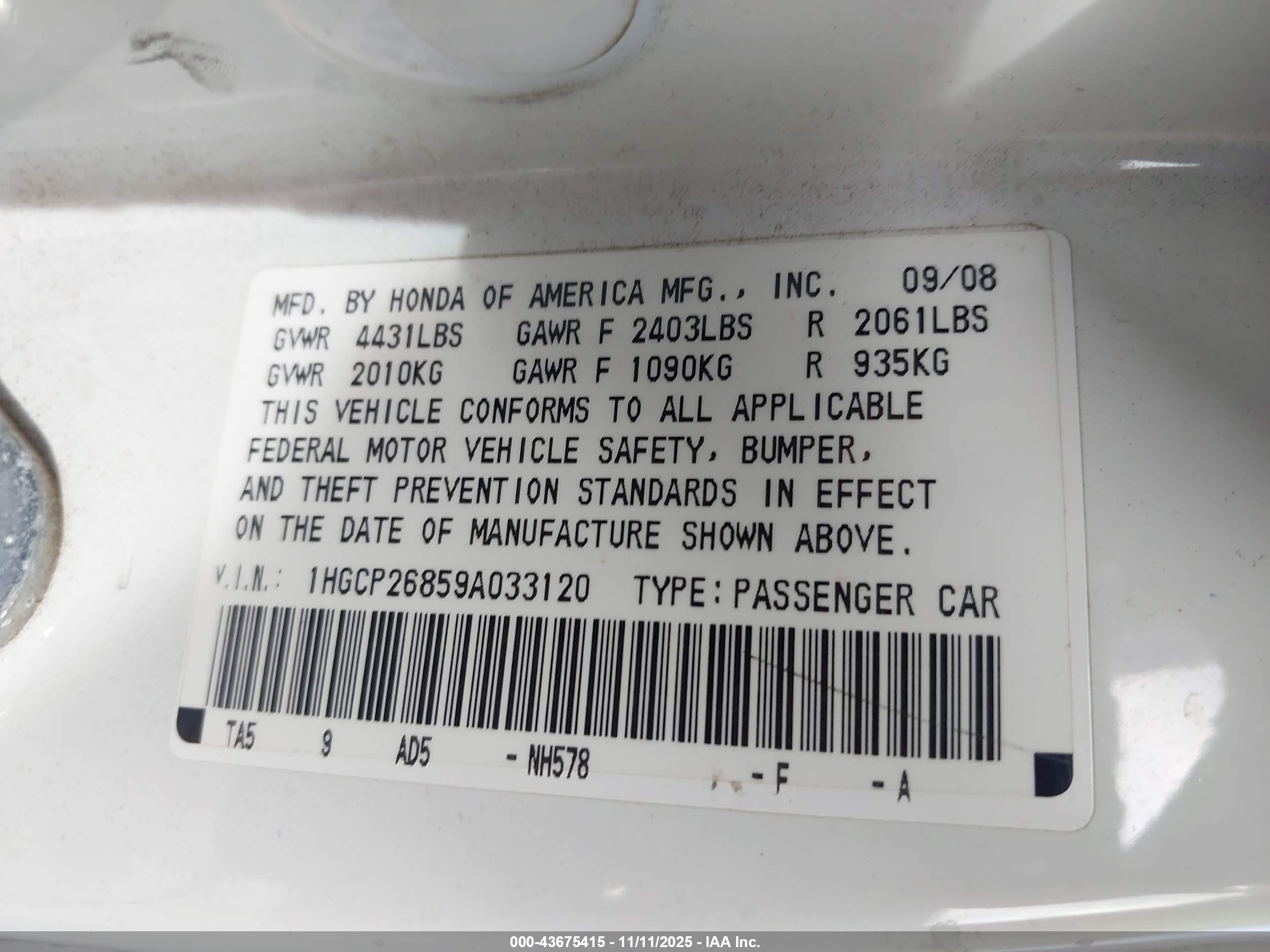 HONDA ACCORD image 9