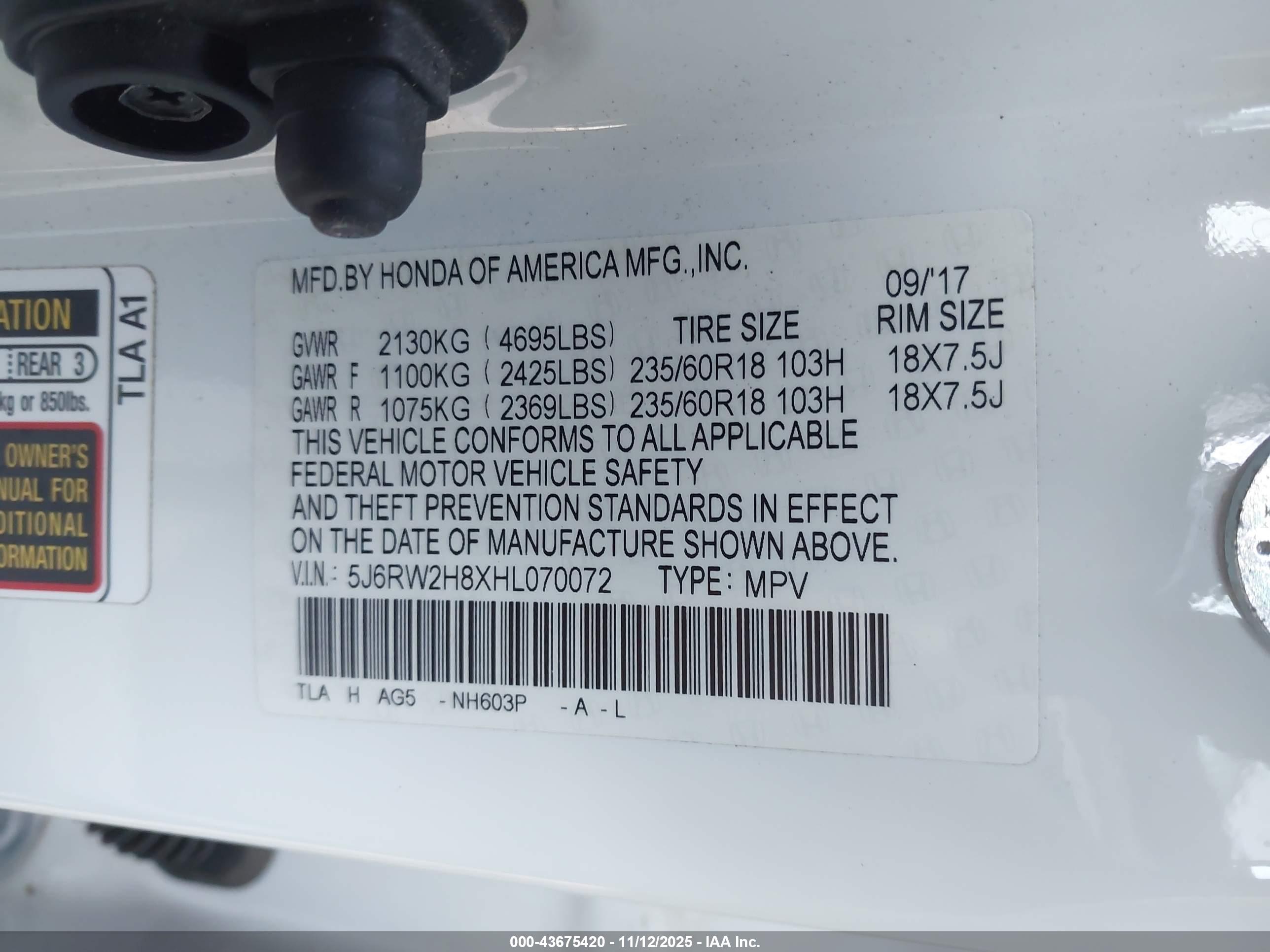 HONDA CR-V image 9