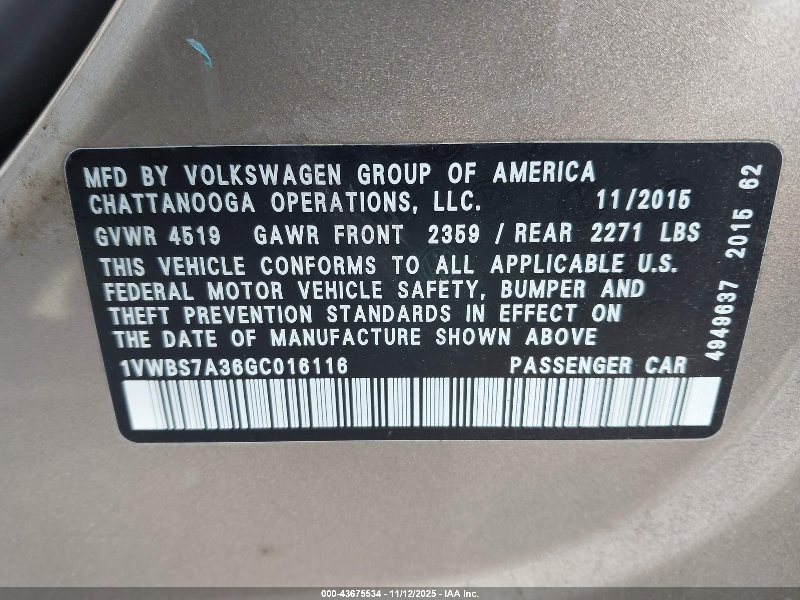 VOLKSWAGEN PASSAT image 9