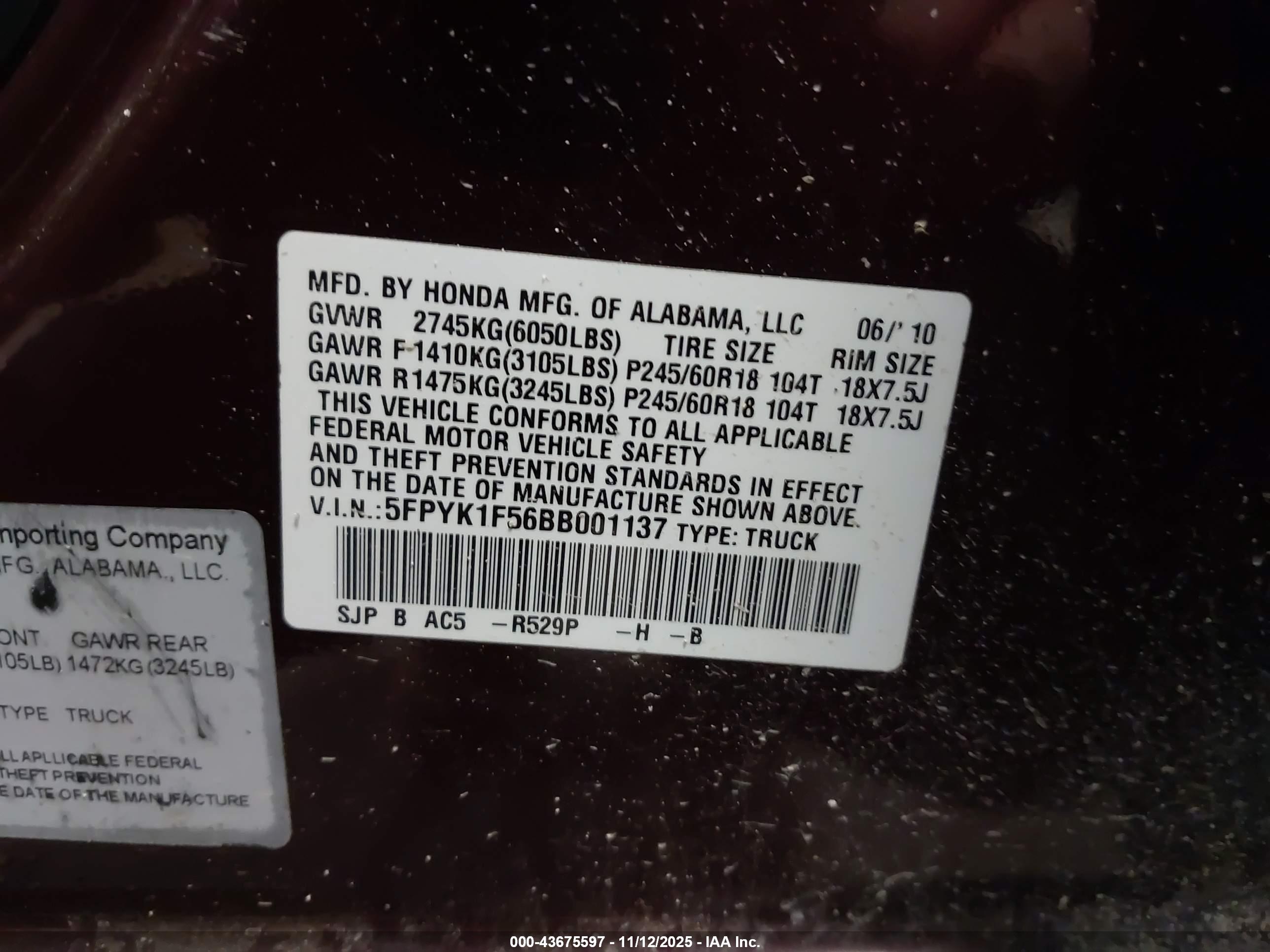 HONDA RIDGELINE image 9