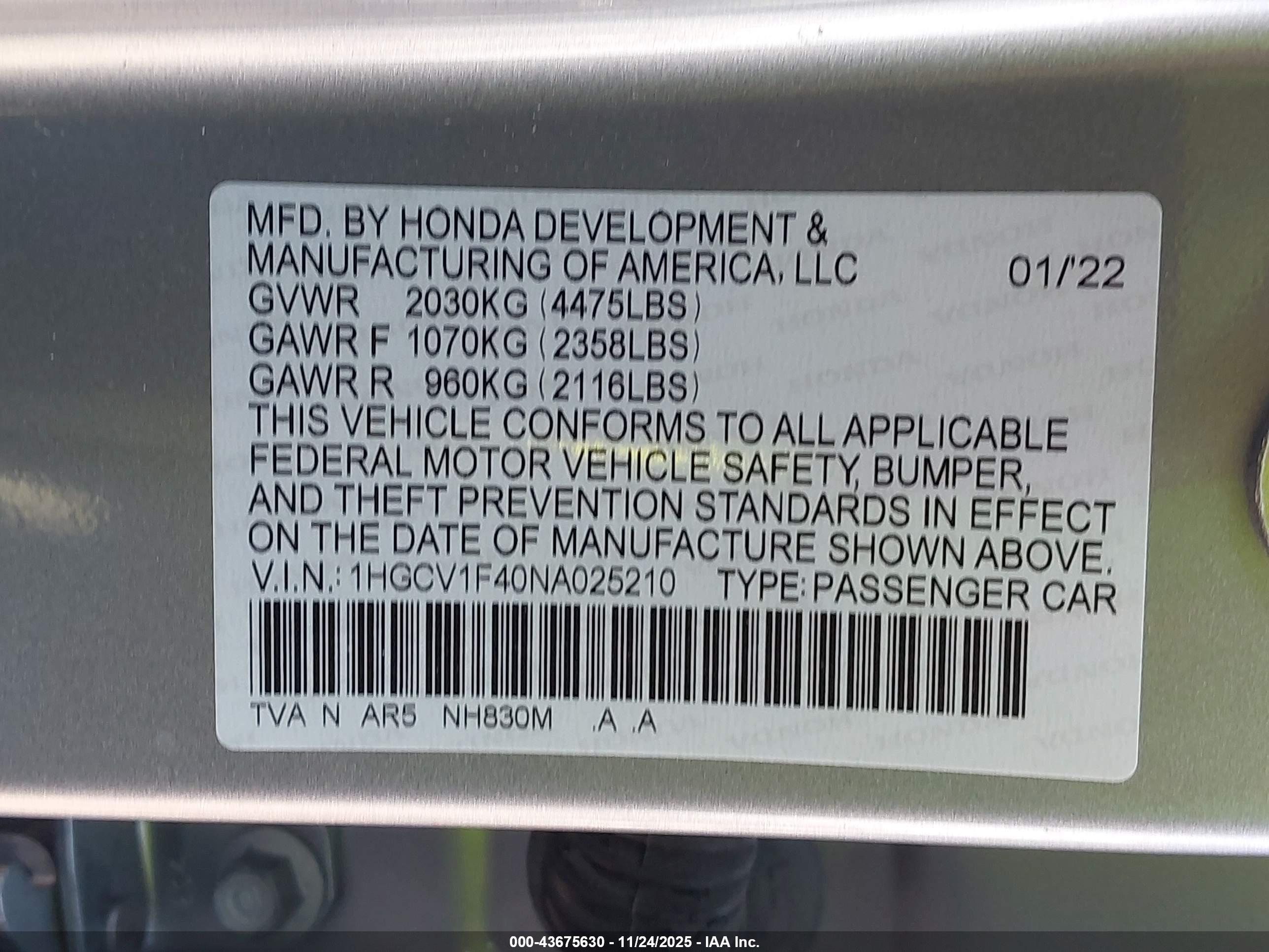 HONDA ACCORD image 9