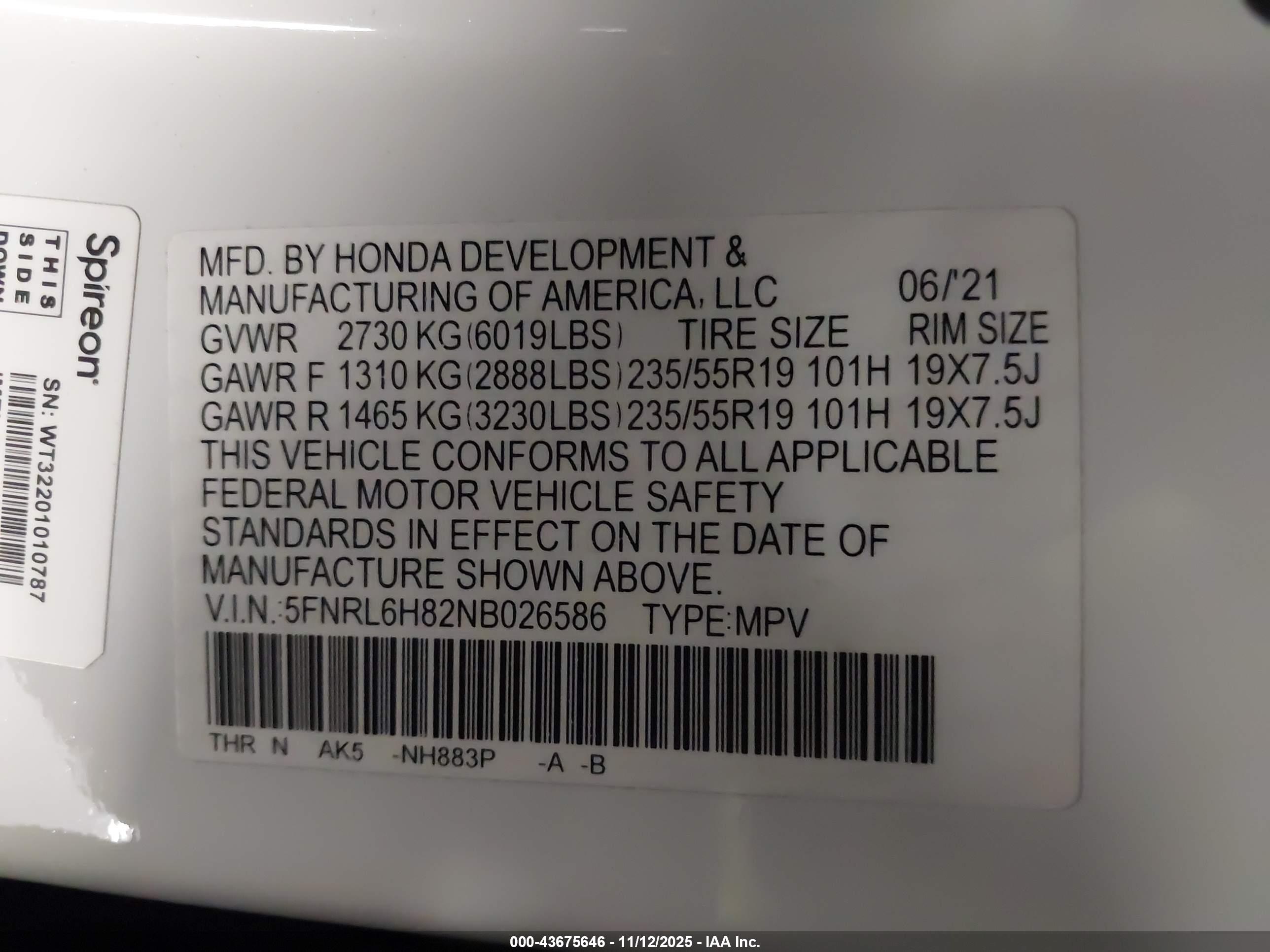HONDA ODYSSEY image 9