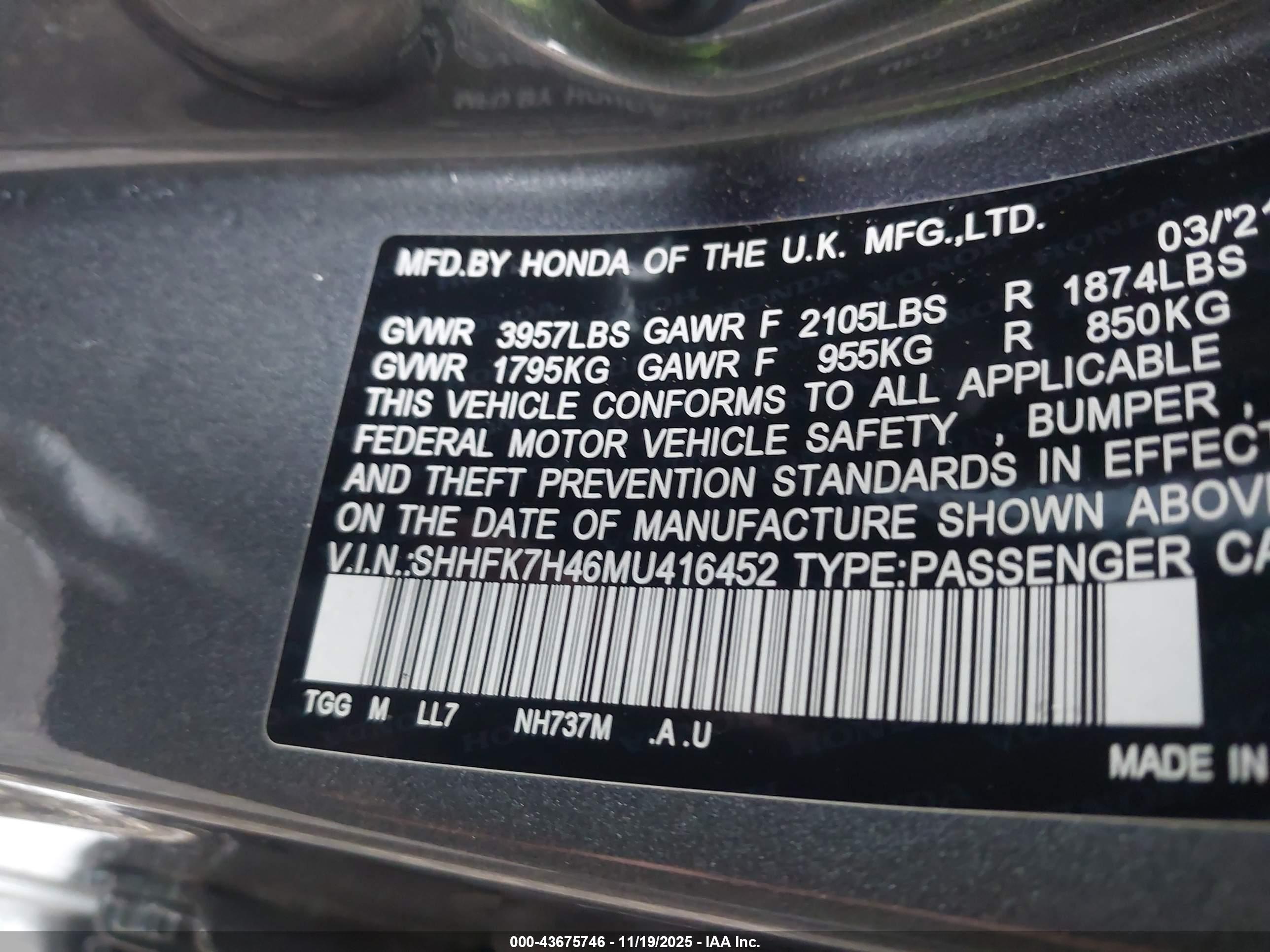 HONDA CIVIC image 9