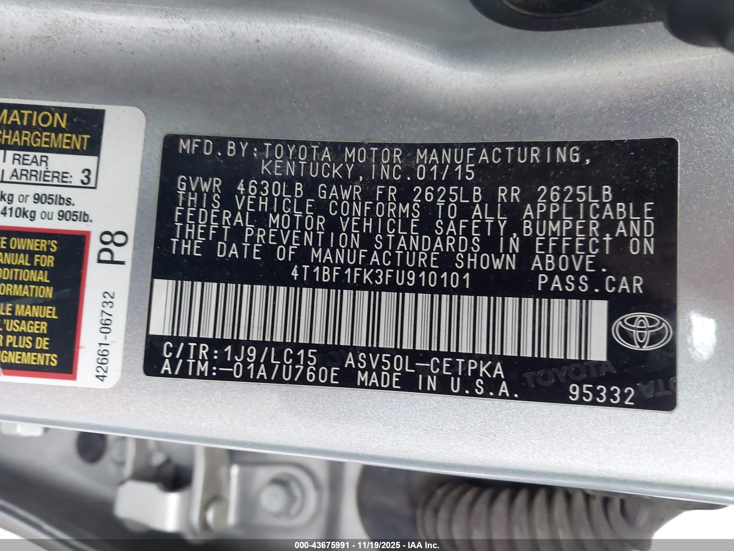 TOYOTA CAMRY image 9