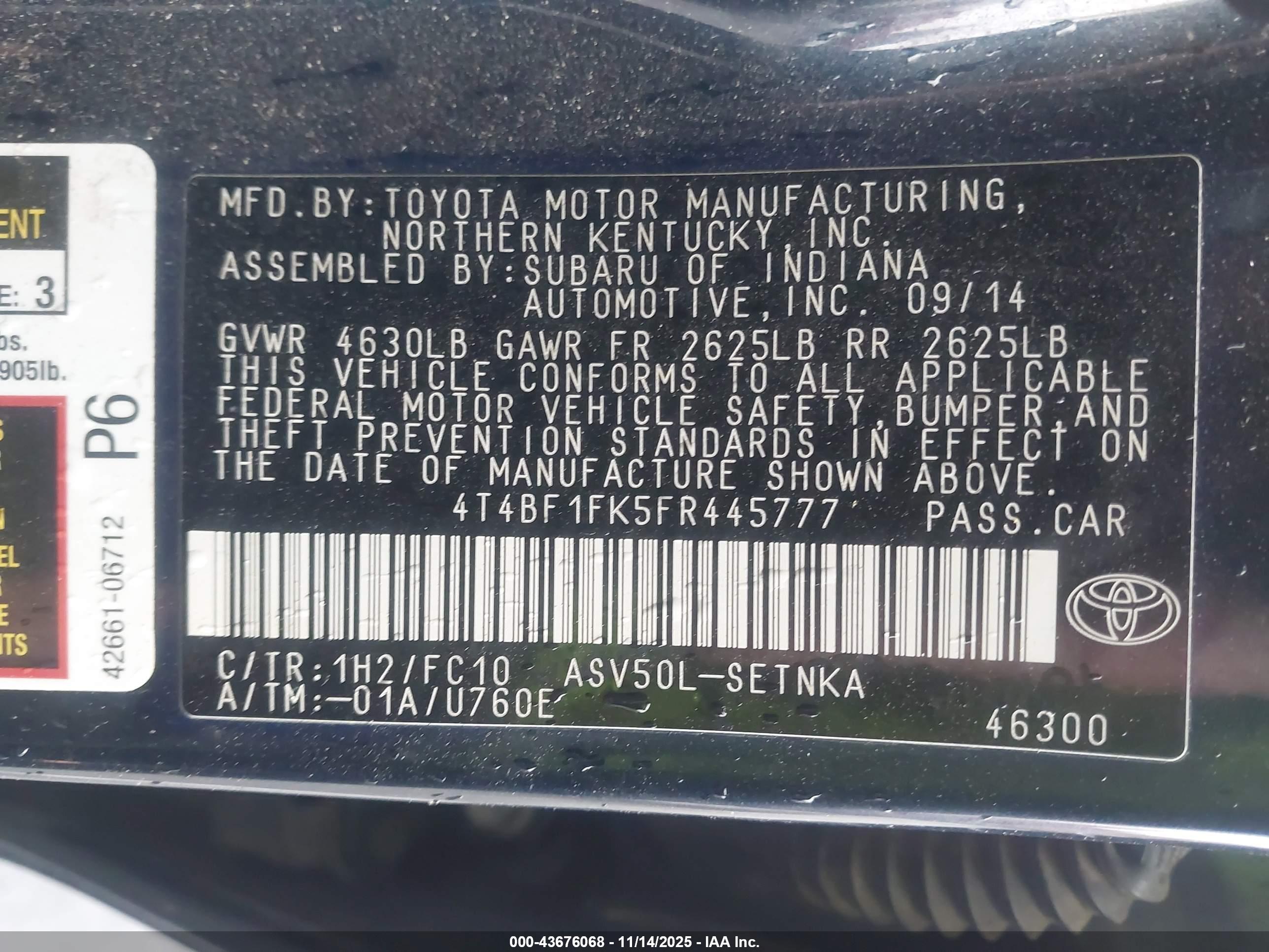 TOYOTA CAMRY image 9