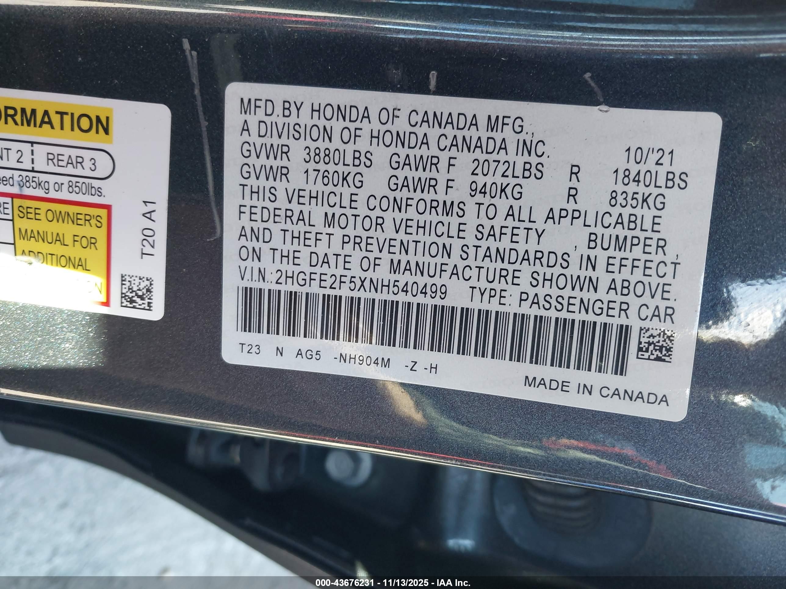 HONDA CIVIC image 9