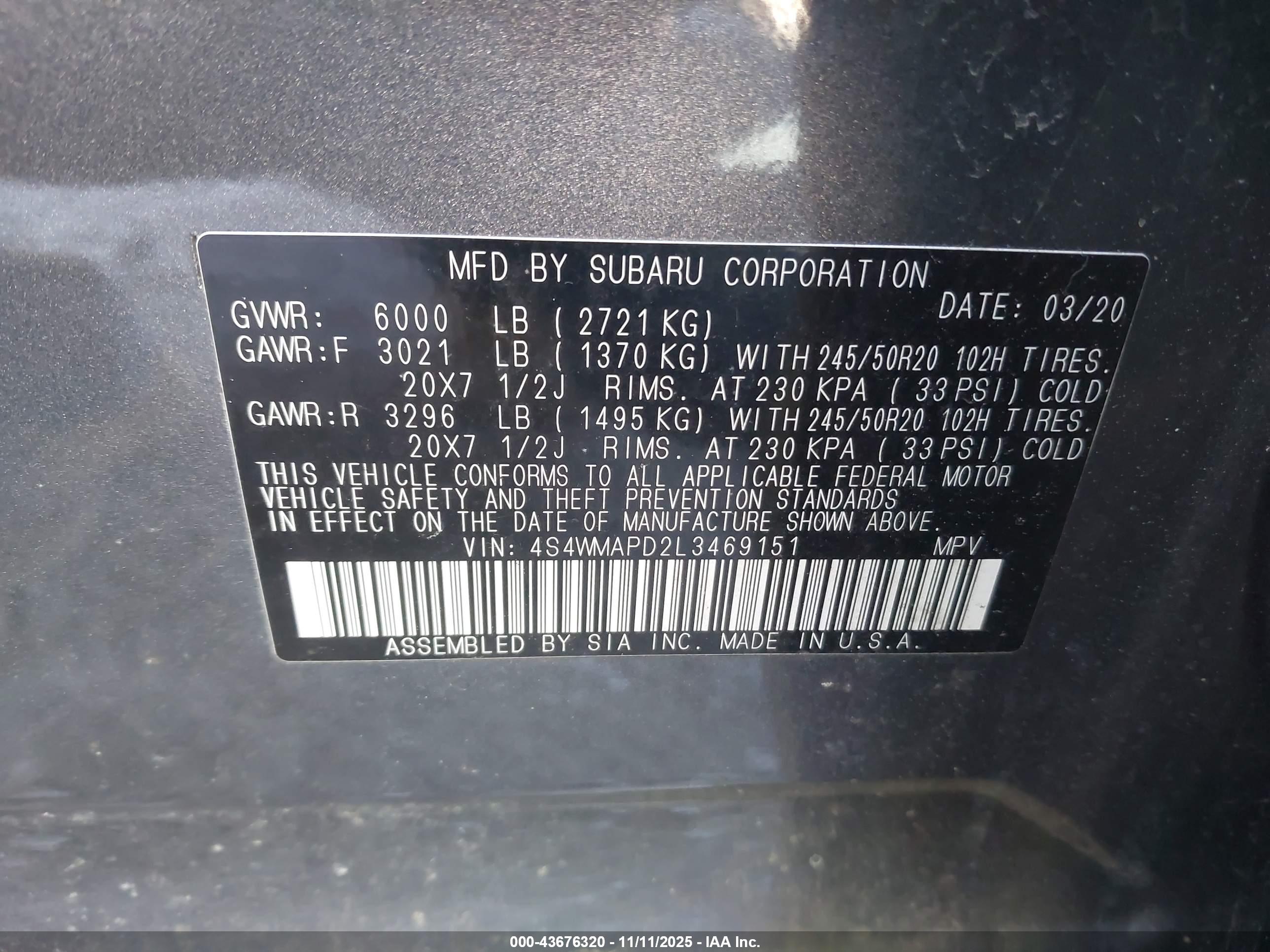 SUBARU ASCENT image 9