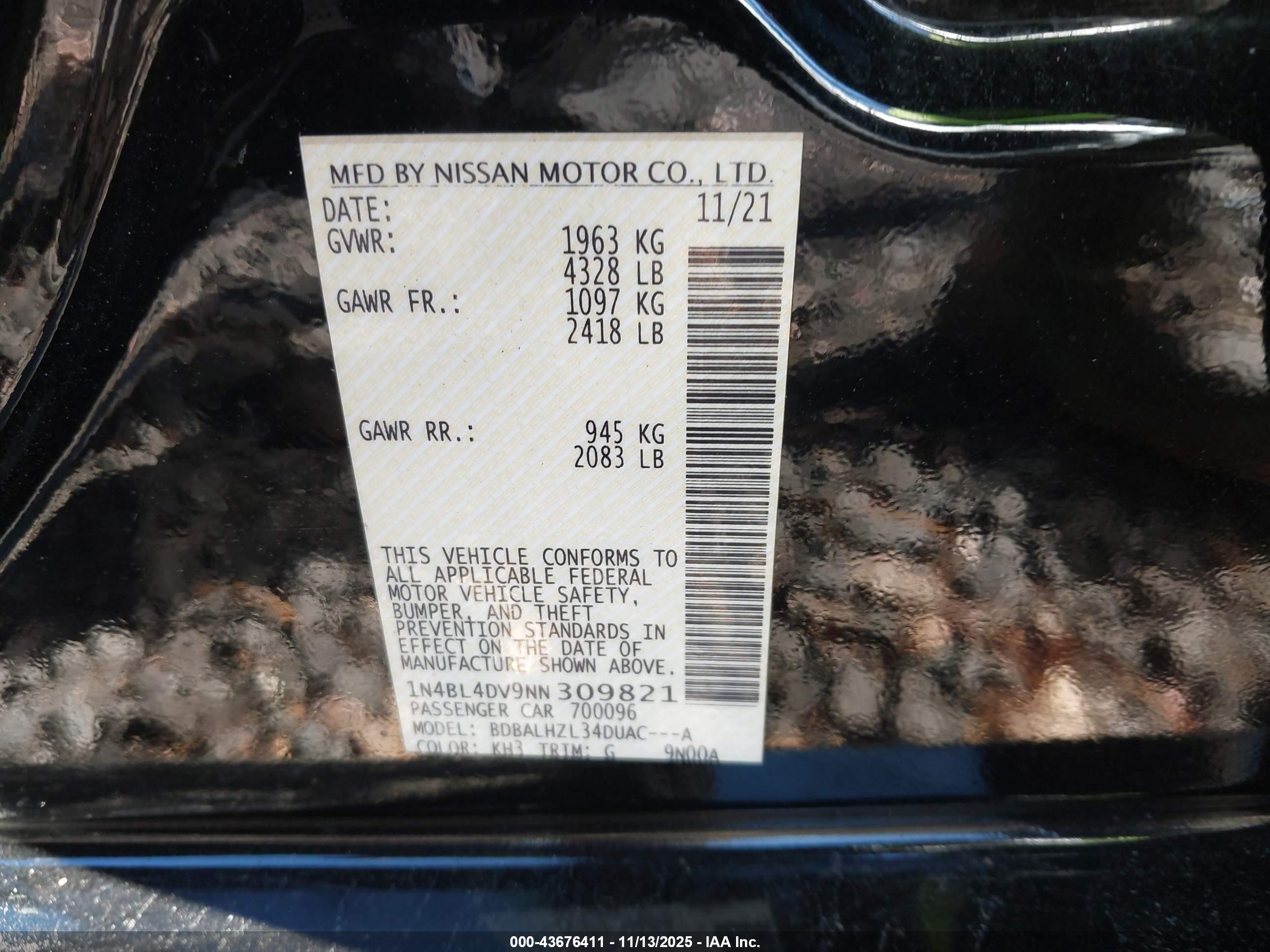 NISSAN ALTIMA image 9