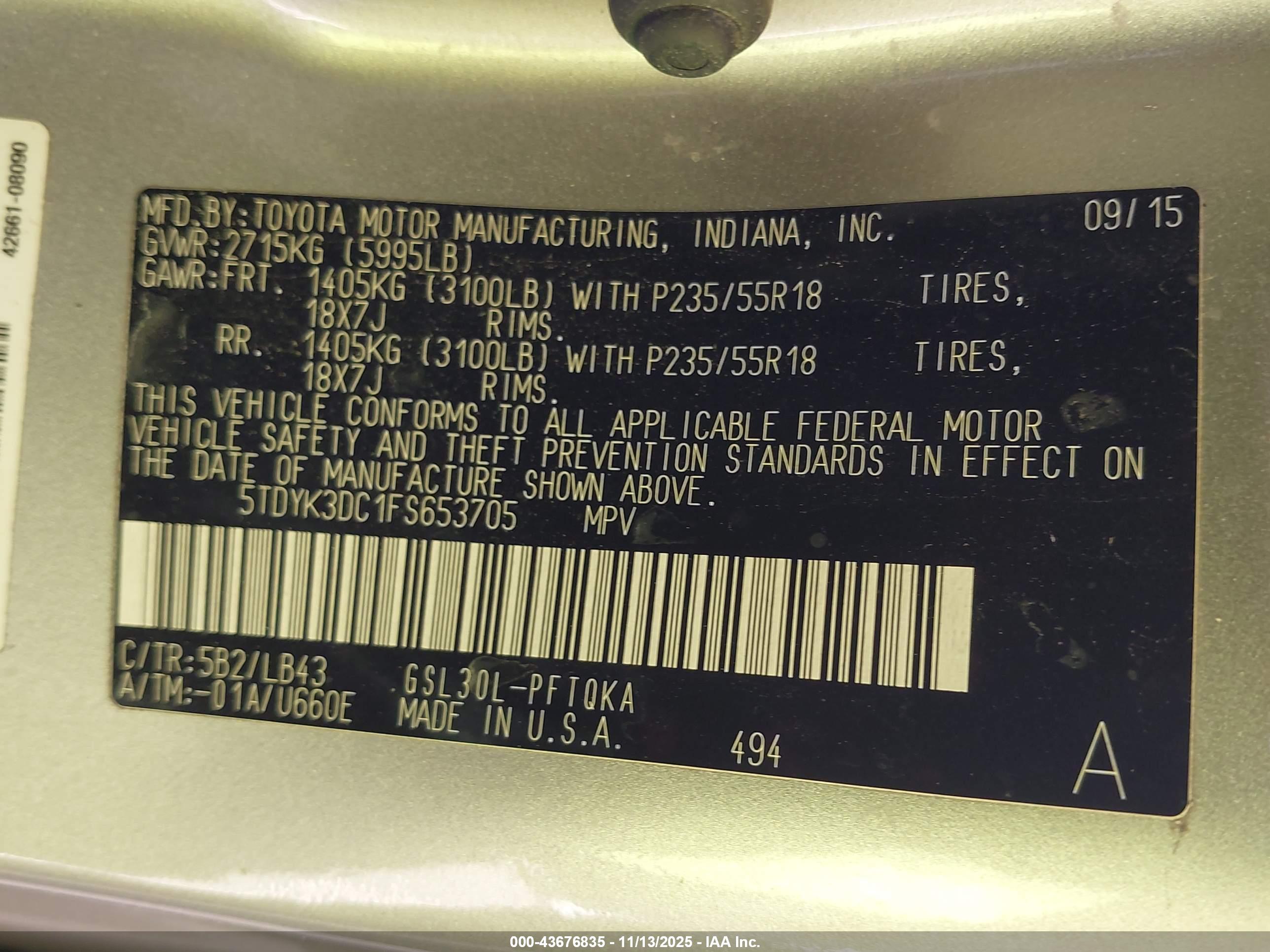 TOYOTA SIENNA image 9
