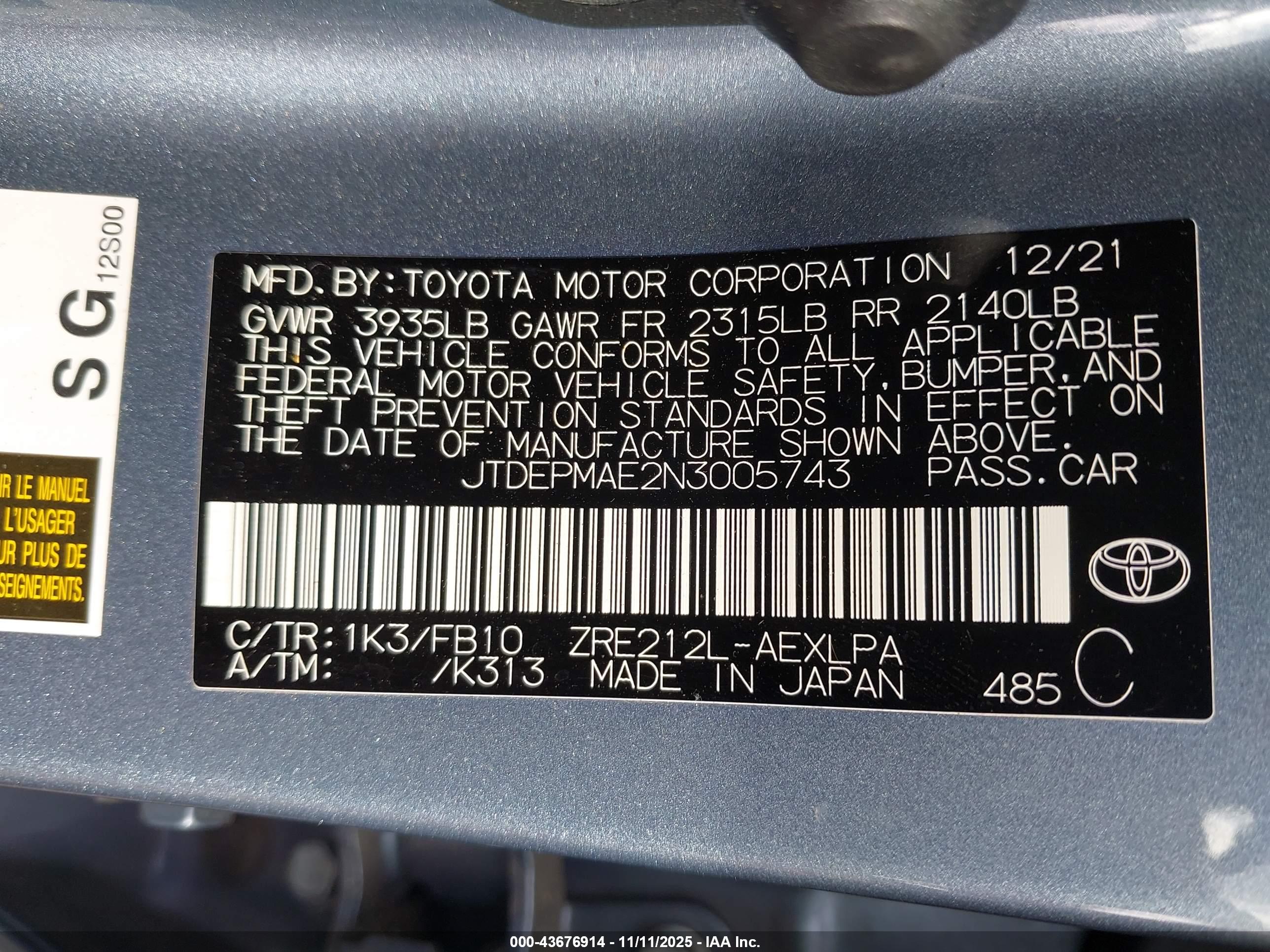 TOYOTA COROLLA image 9
