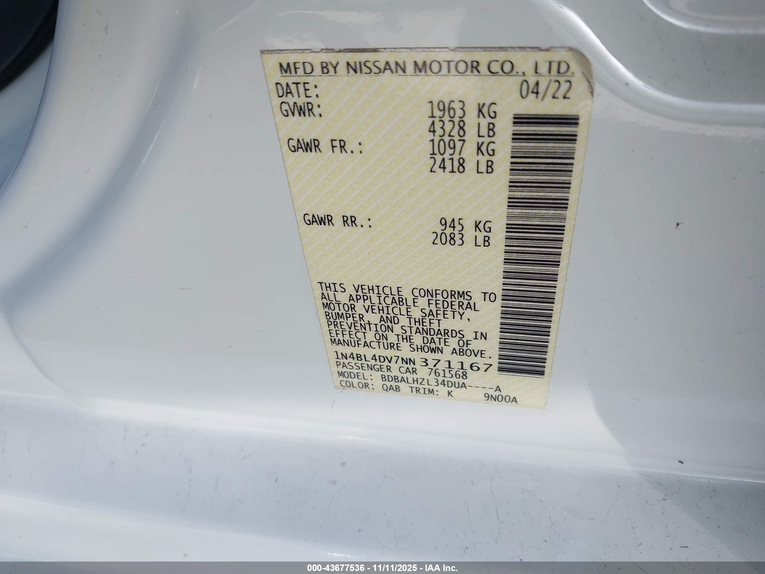NISSAN ALTIMA image 9
