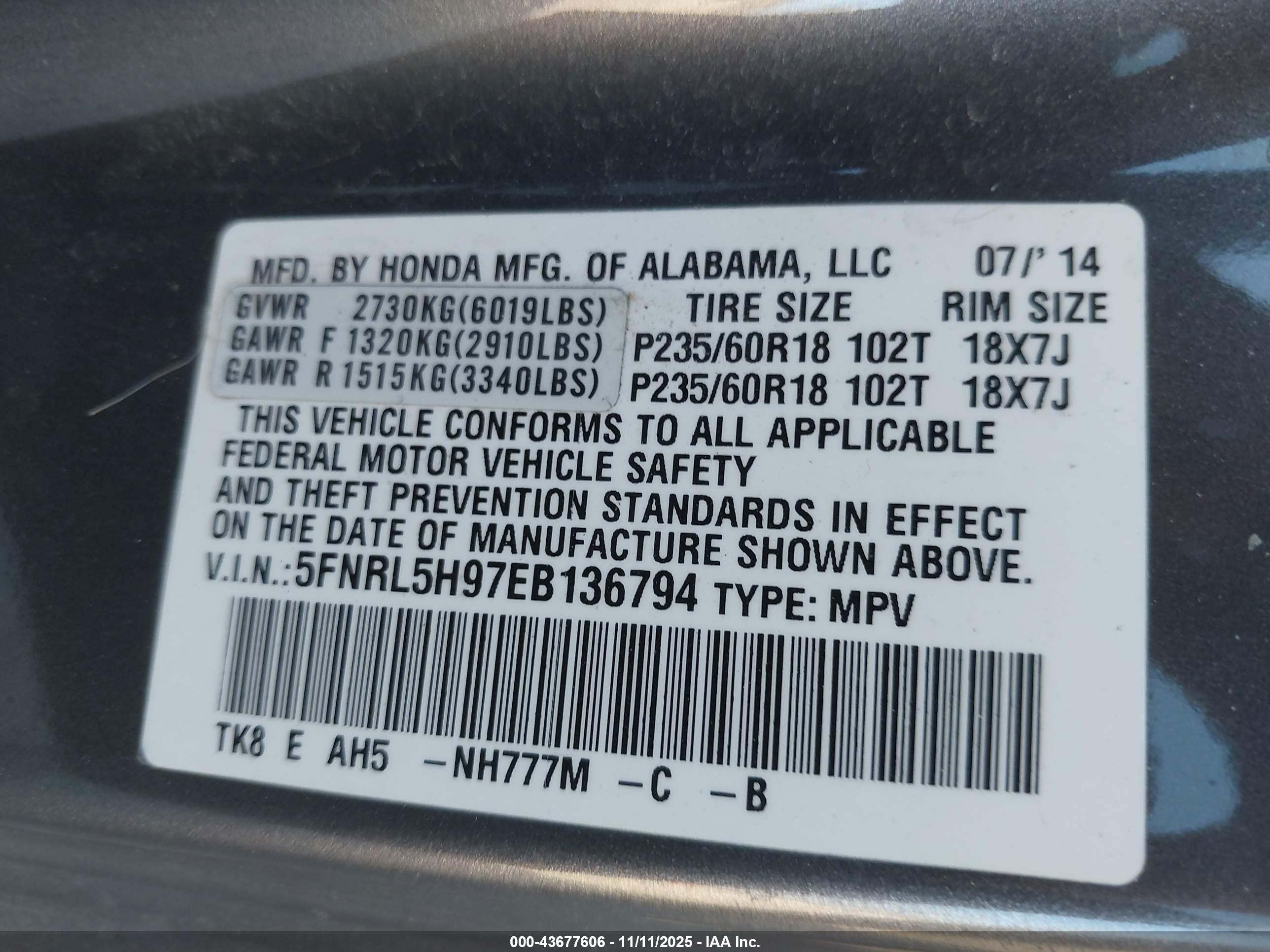 HONDA ODYSSEY image 9