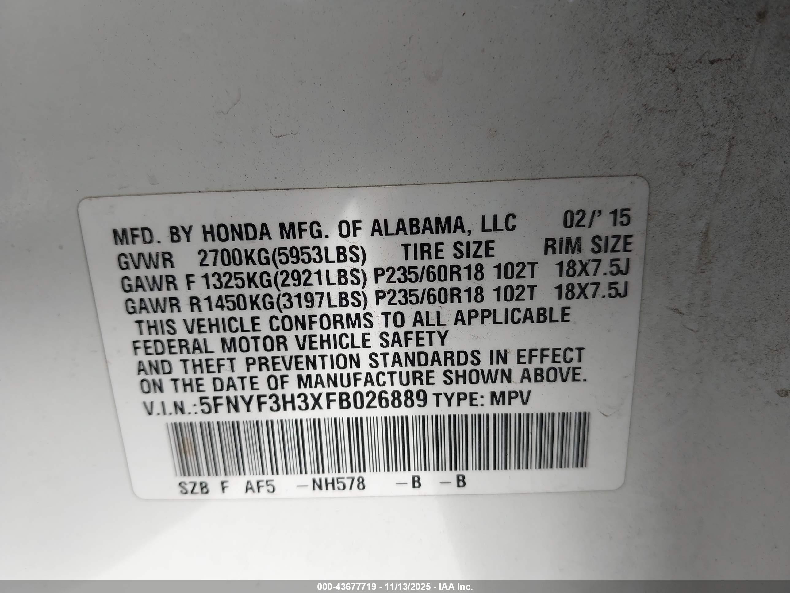 HONDA PILOT image 9