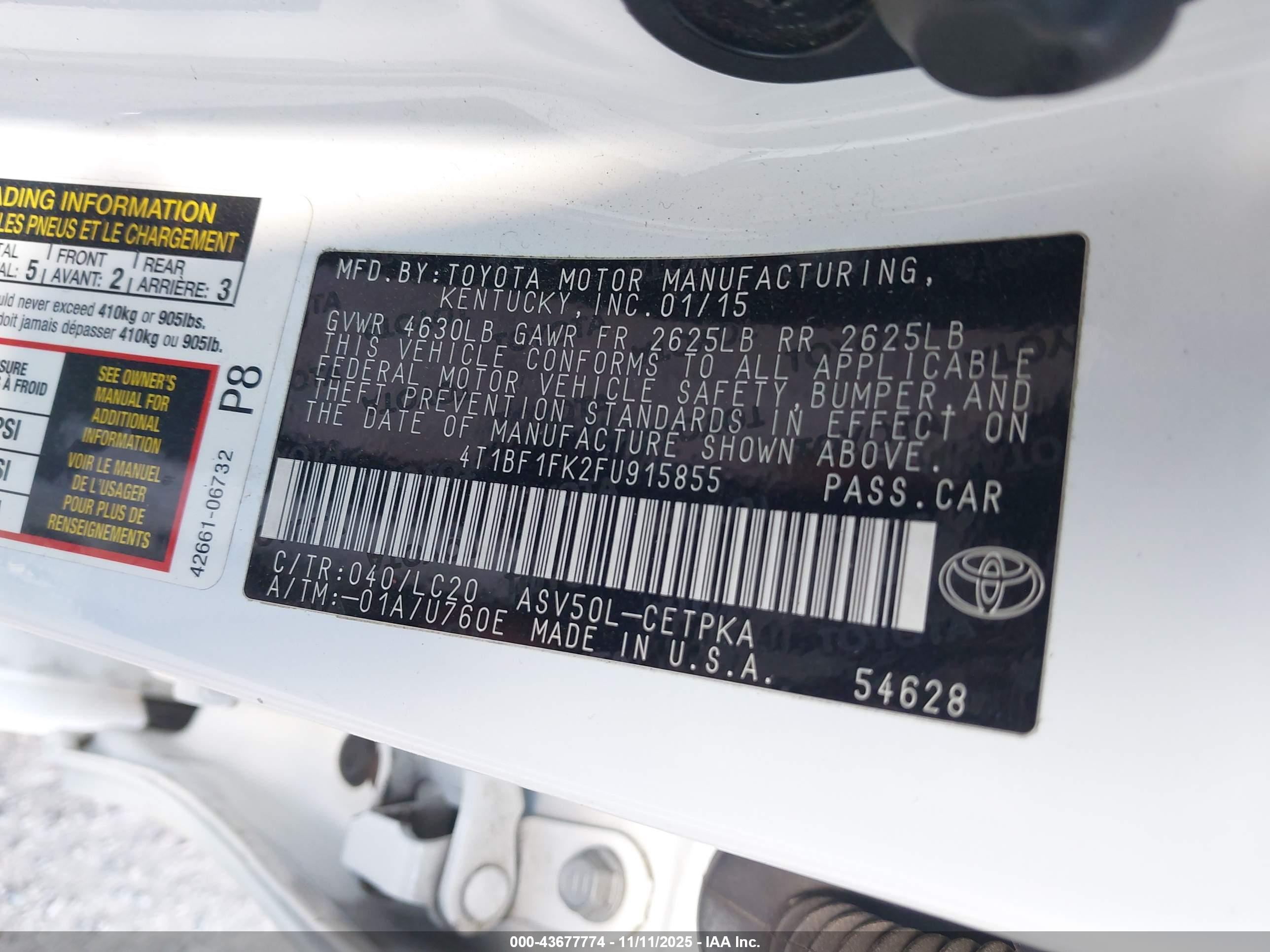 TOYOTA CAMRY image 9