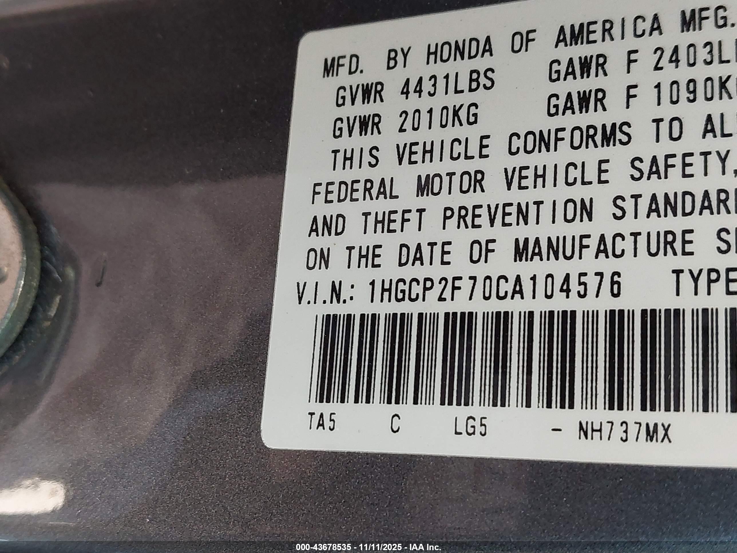 HONDA ACCORD image 9